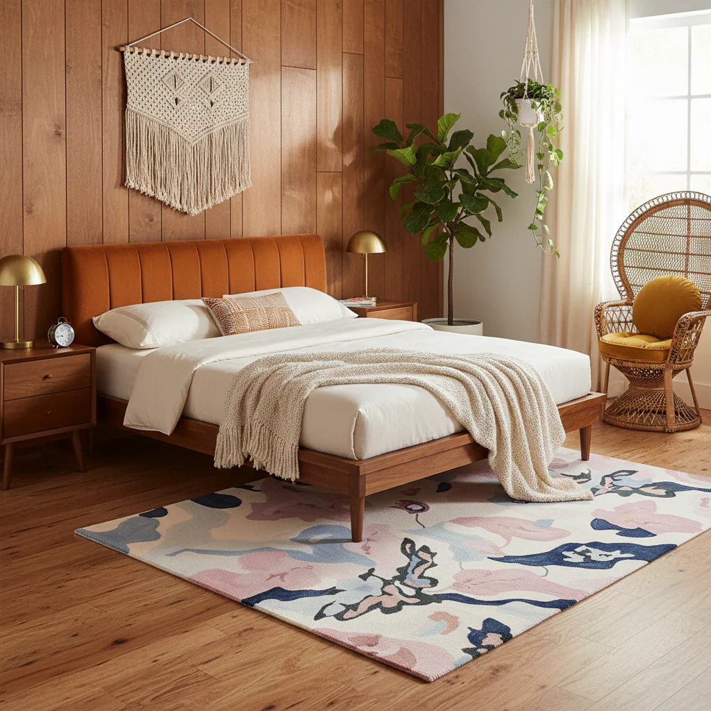 Fluid Shape Tangle Hand Tufted Rug - Image 2