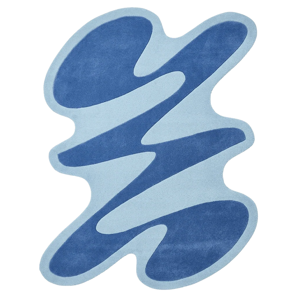Fluid Stroke Pattern Hand Tufted Rug