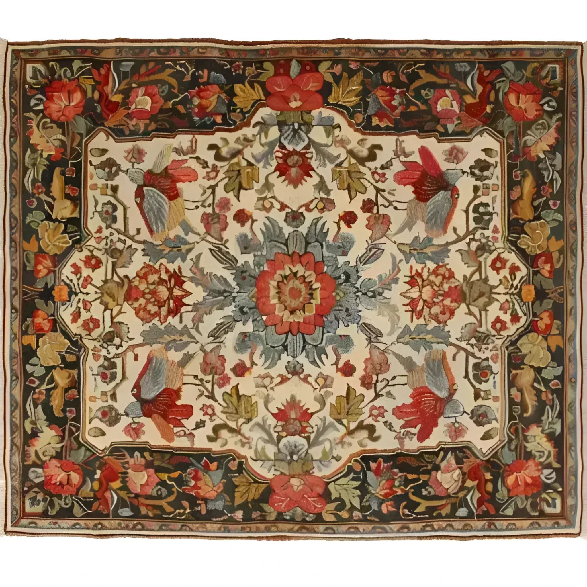 Fluttering Bloom Hand Knotted Area Rug - Image 3