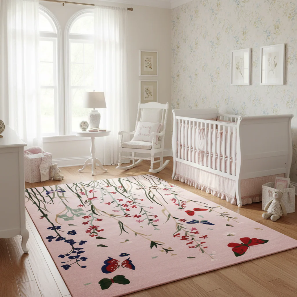 Fluttering Meadows Hand Tufted Rug - Image 3