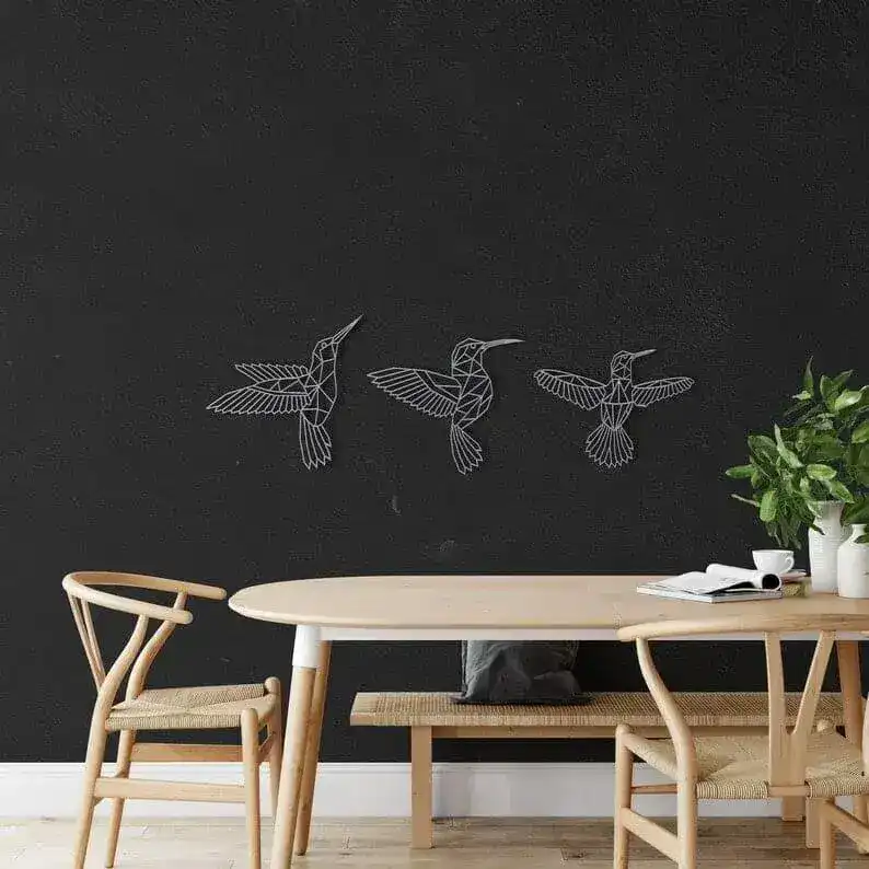 Flying Hummingbirds Metal Wall Art - Image 6