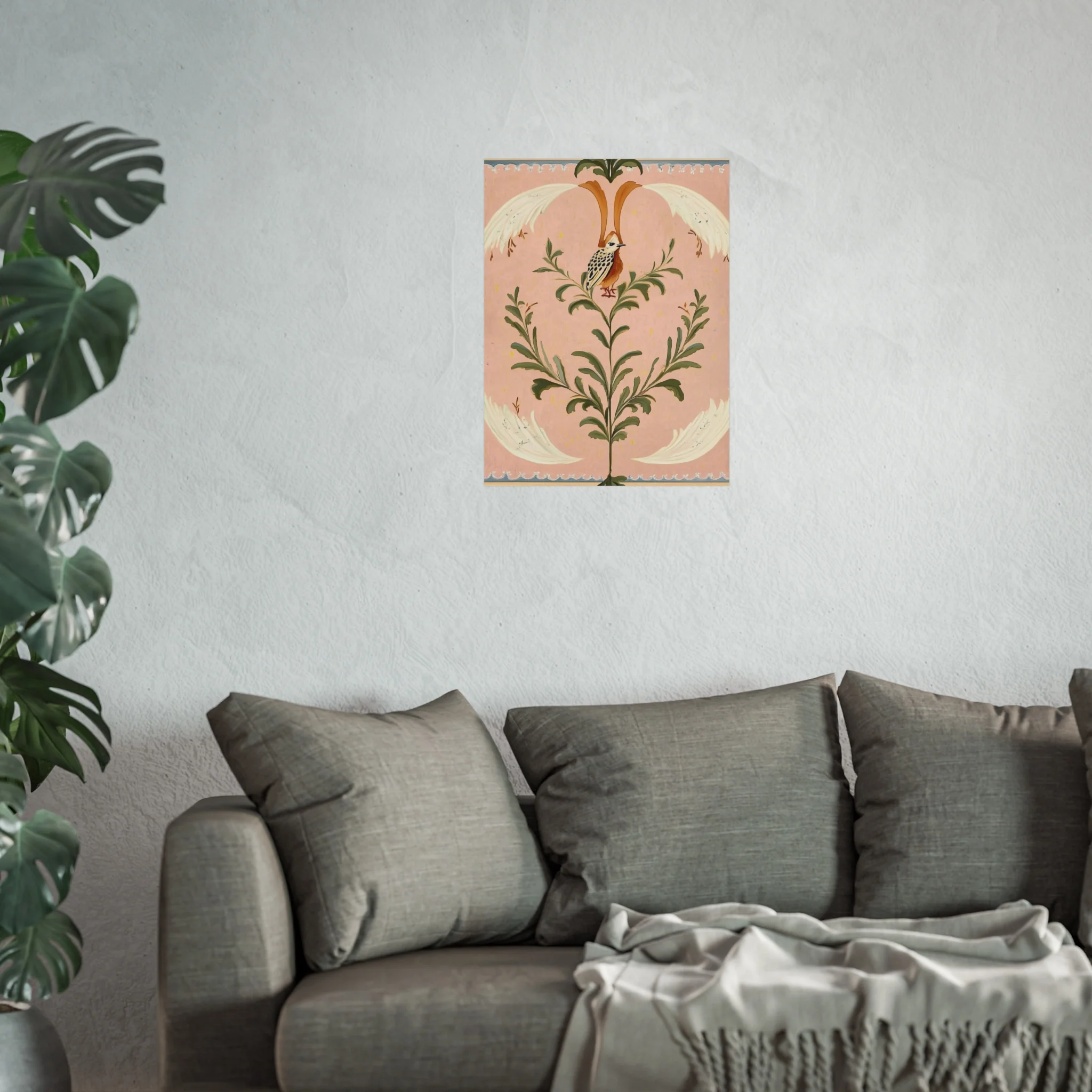 Folk Garden Finch Fine Art Poster - Image 35