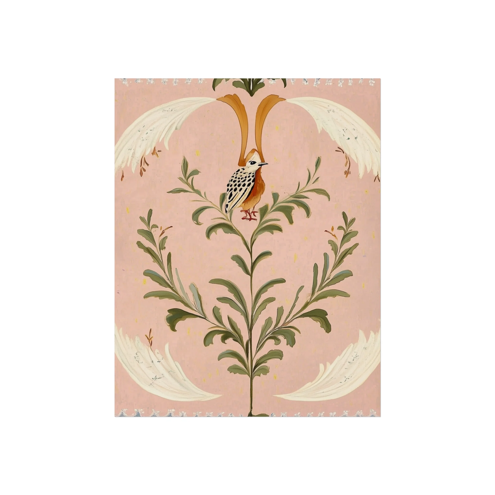 Folk Garden Finch Fine Art Poster - Image 4