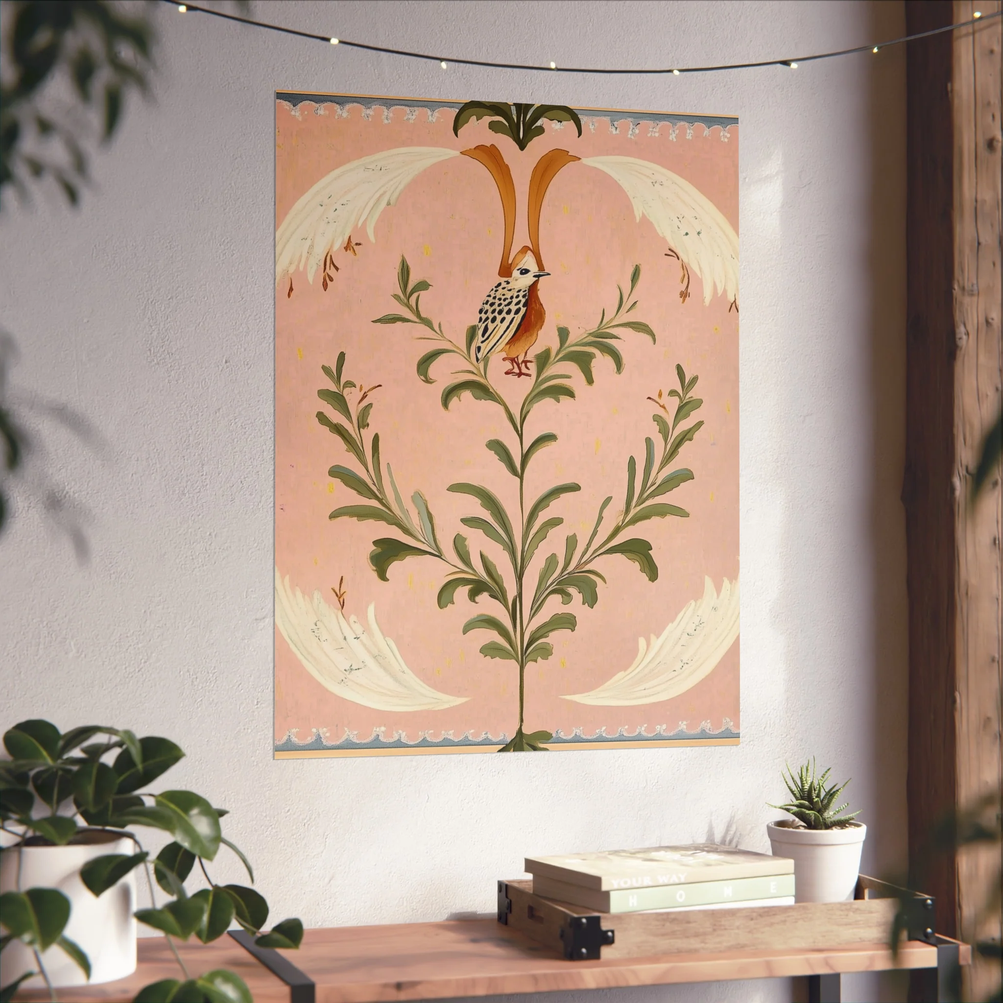 Folk Garden Finch Fine Art Poster - Image 42