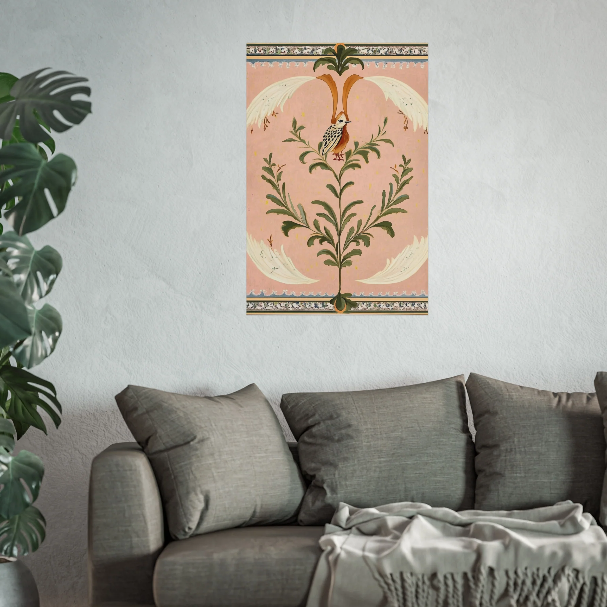 Folk Garden Finch Fine Art Poster - Image 43