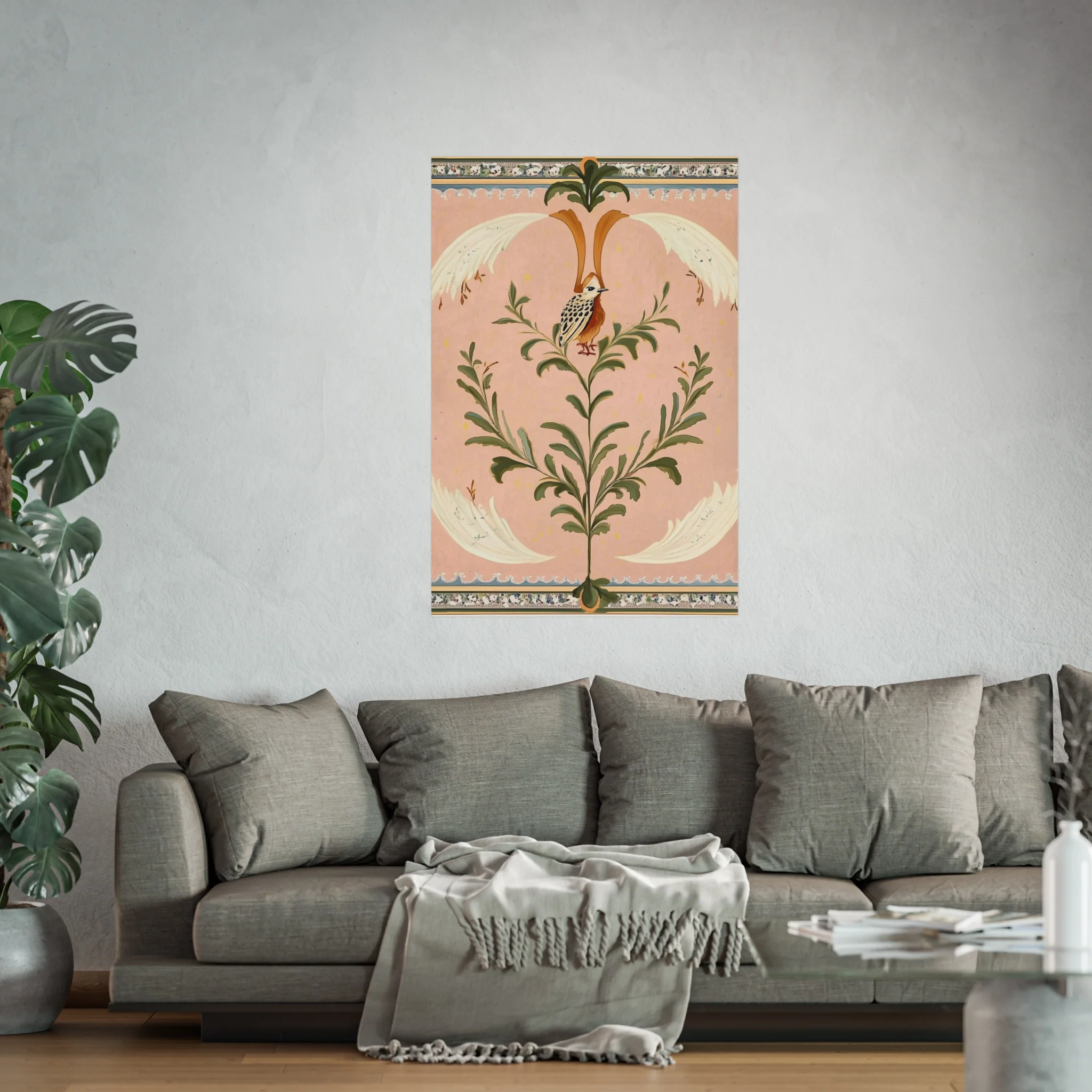 Folk Garden Finch Fine Art Poster - Image 47