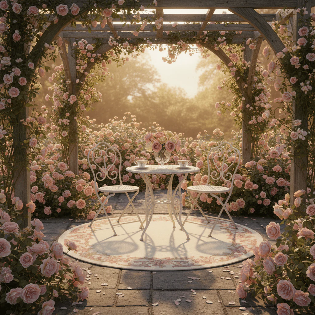 For Love of Roses Hand Tufted Round Rug - Image 3