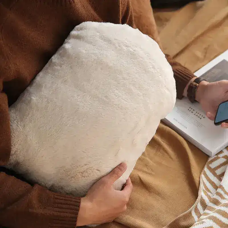 For the Love of Holiday Faux Fur Accent Pillow - Image 9
