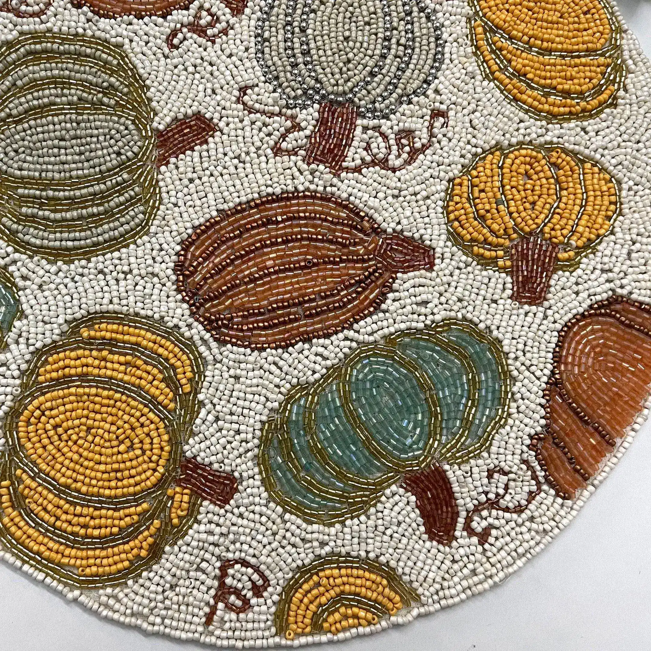 For the Love of Pumpkin Round Beaded Placemat - Set of 4 - Image 5
