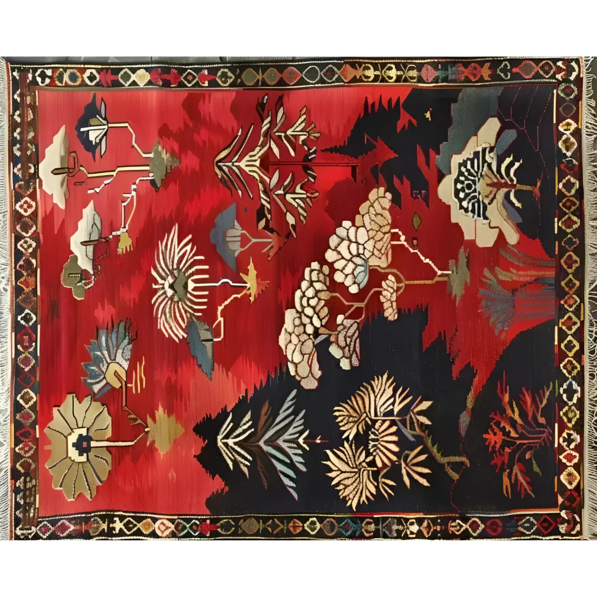 Forest Fantasy Medium Hand Knotted Wool Rug - Image 3