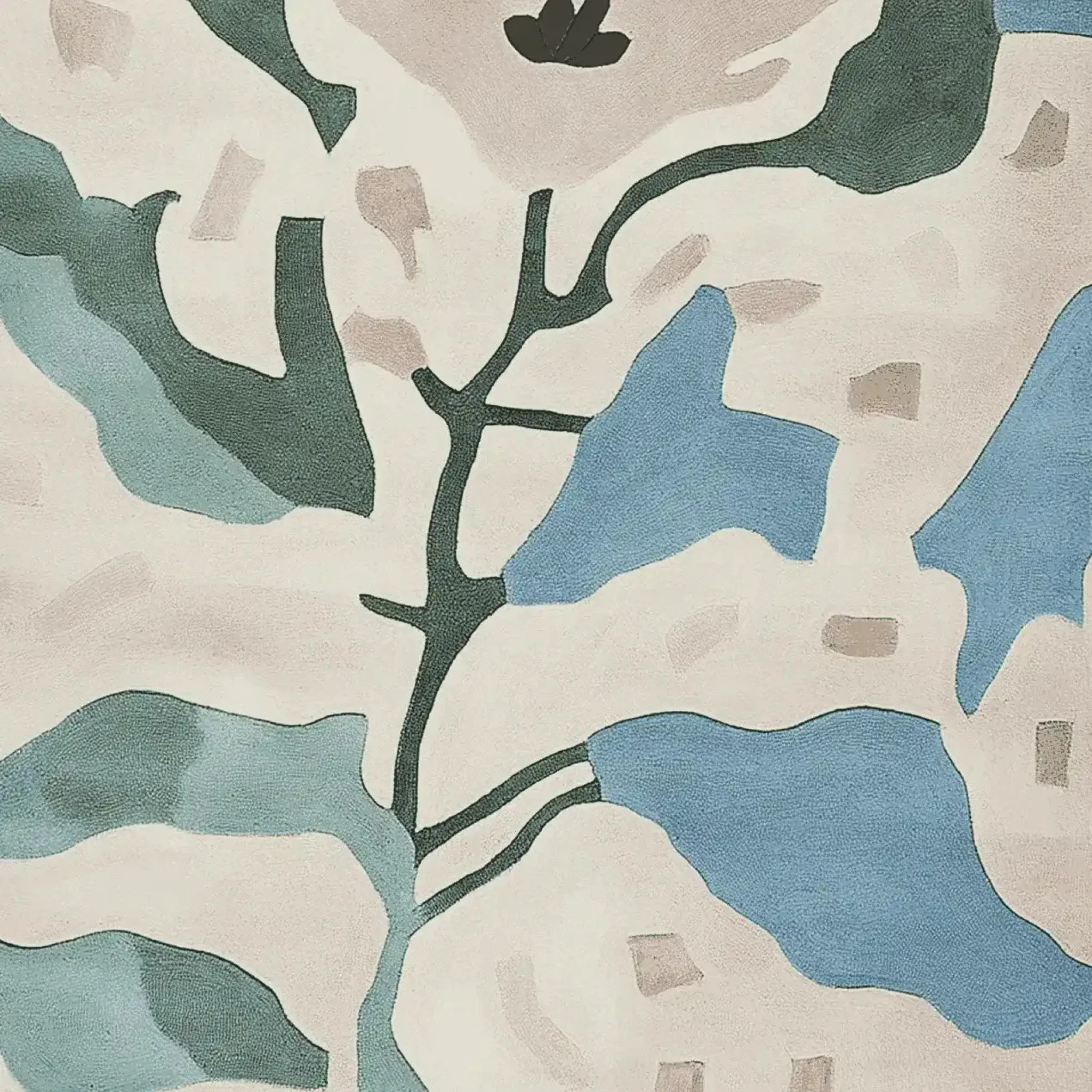 Fragmented Floral Dream Hand Tufted Rug - Image 4