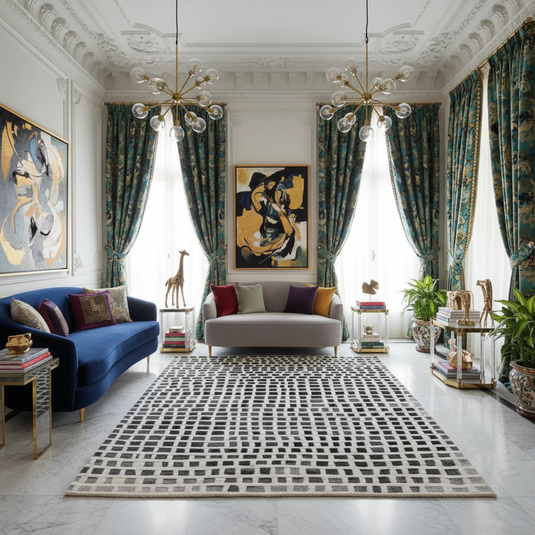 Fragments of Form Hand Tufted Rug - Image 3