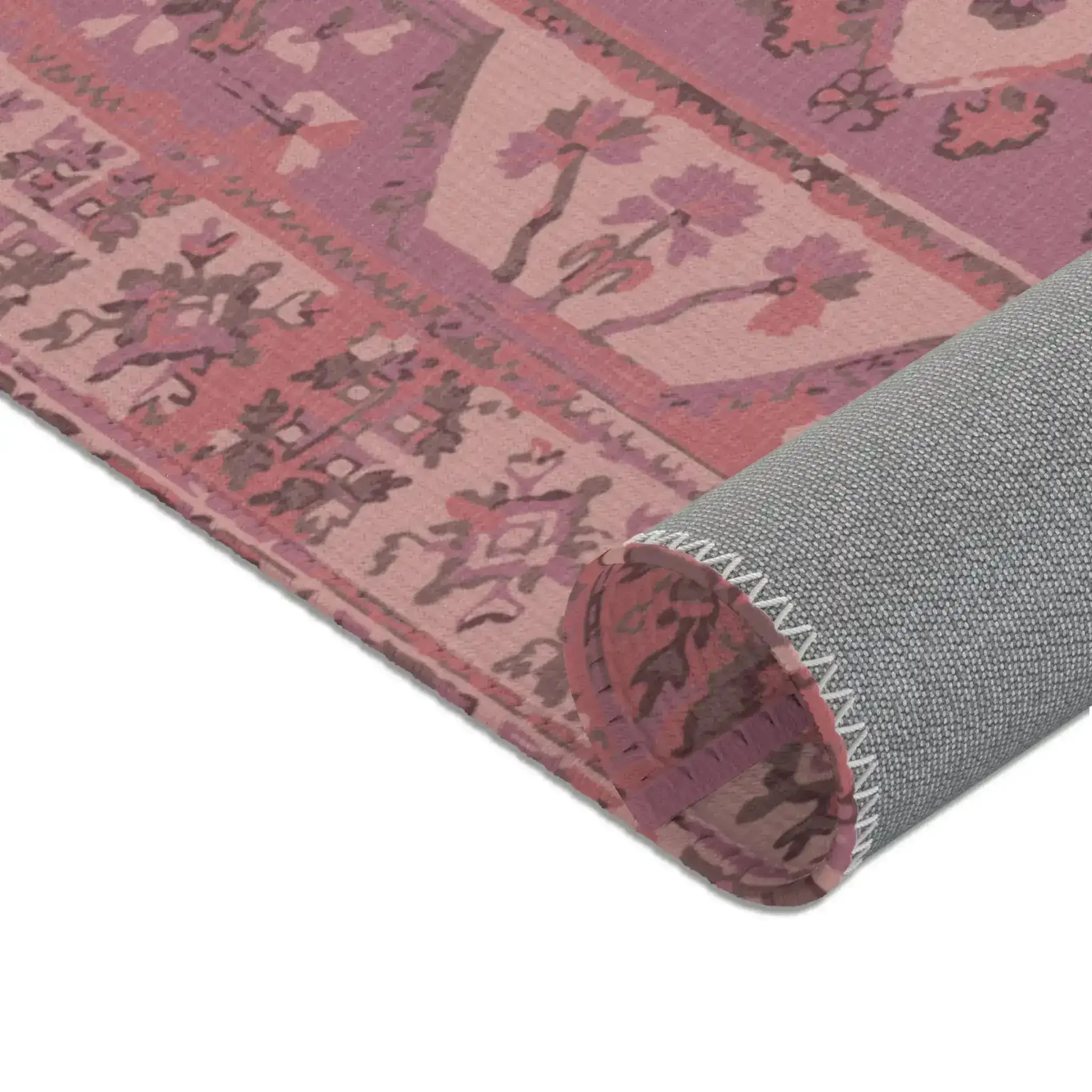 Fuchsia & Rose Geometric Tribal Accent Rug - Image 7