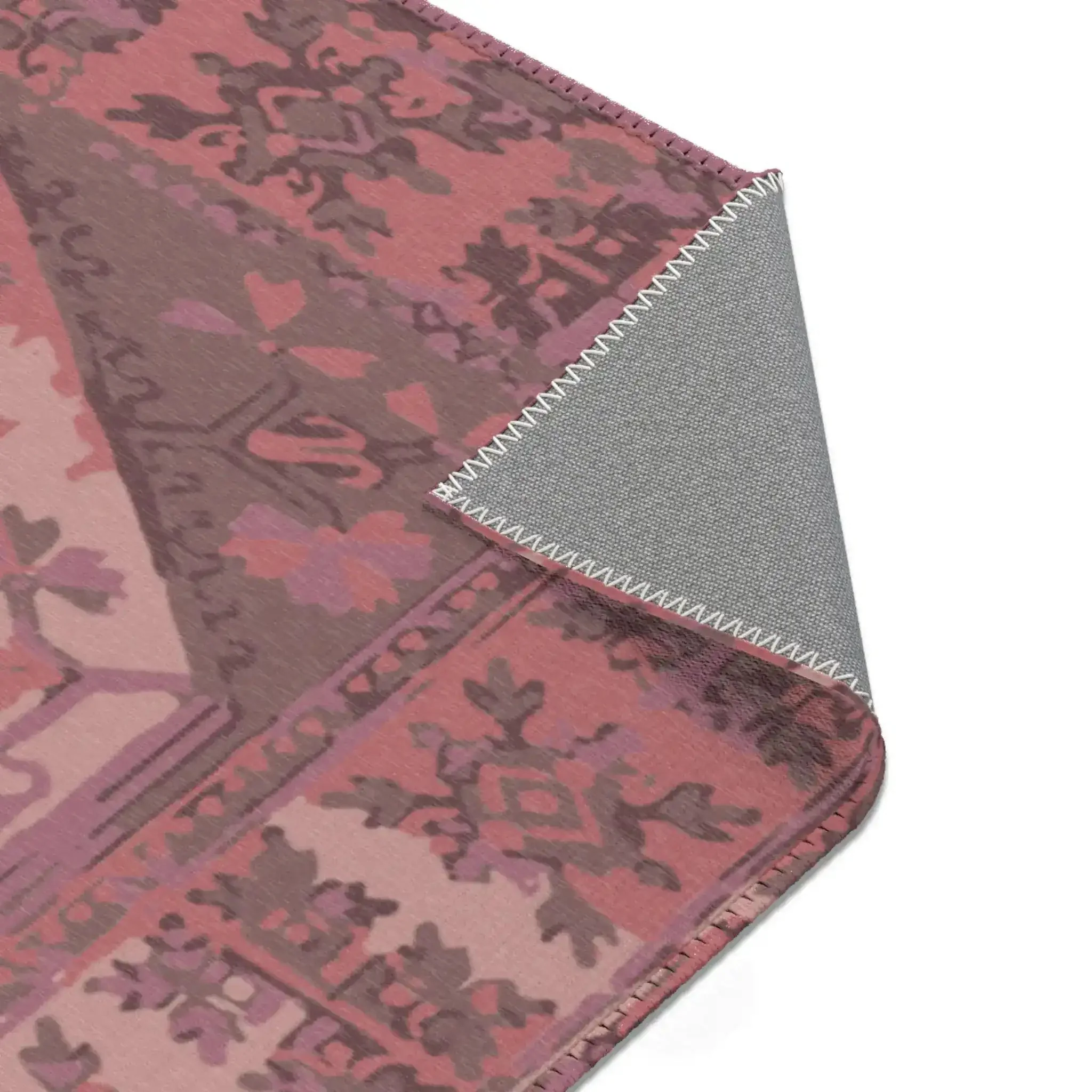 Fuchsia & Rose Geometric Tribal Accent Rug - Image 8