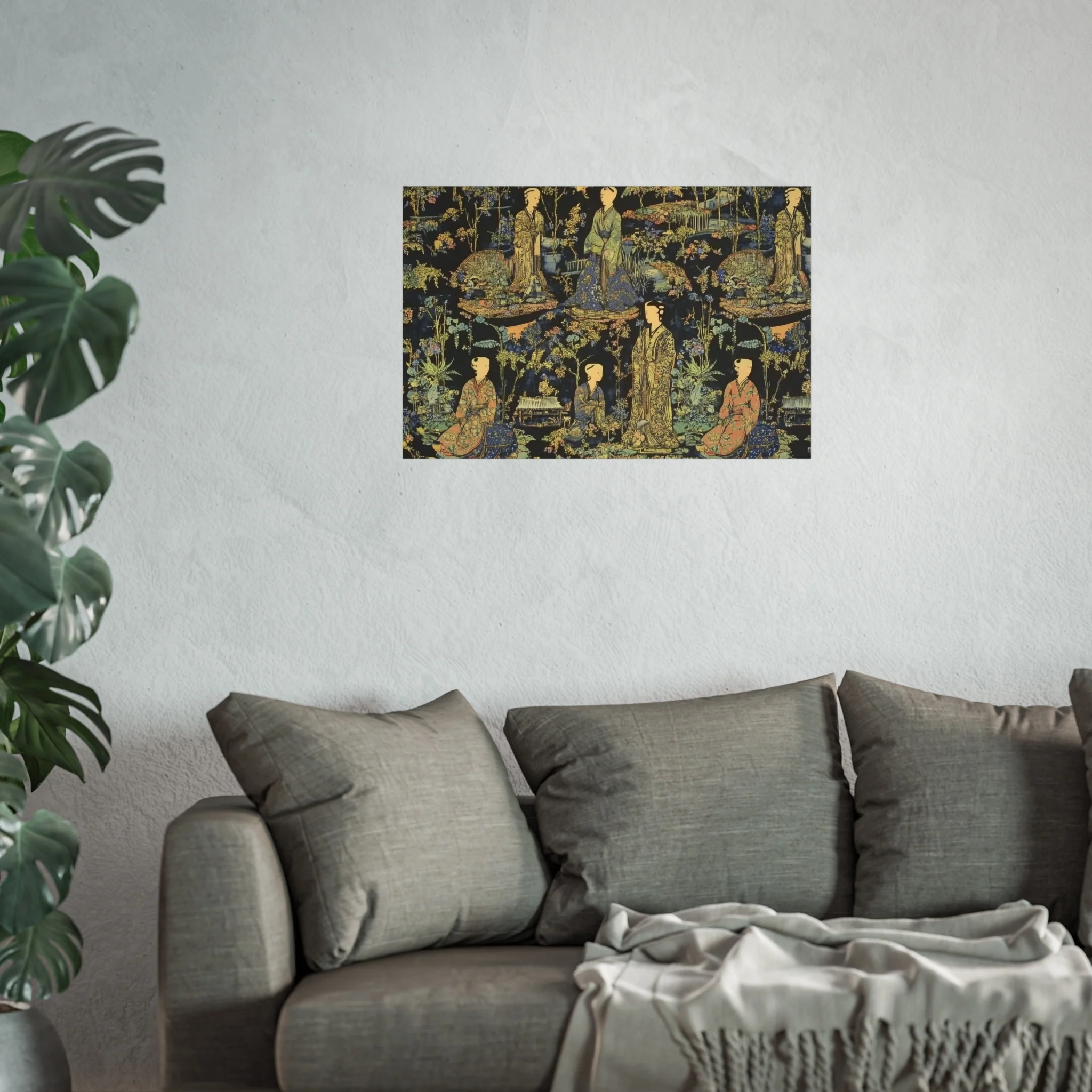 Garden Court Noir Tapestry Fine Art Poster - Image 39