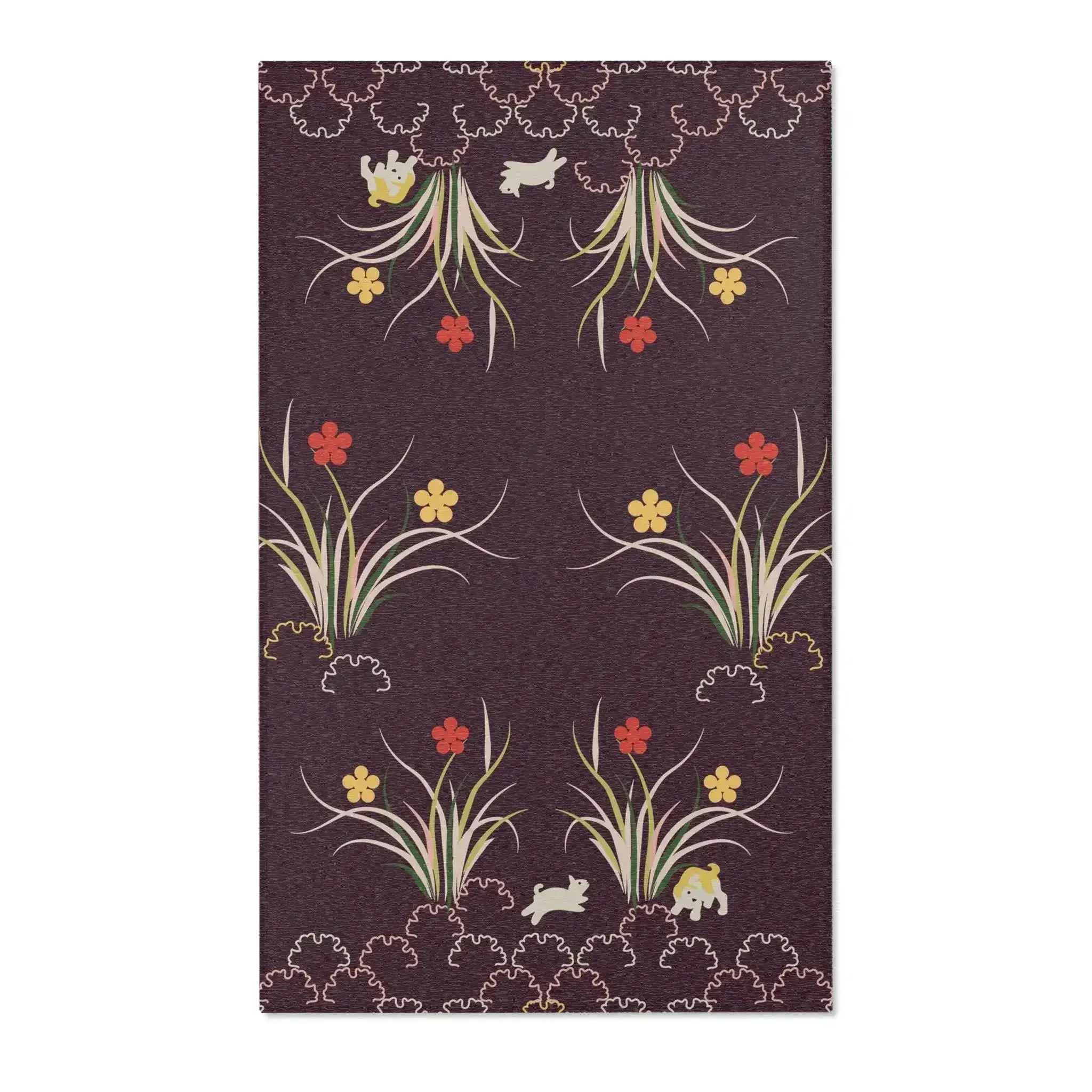 Garden Frolic Puppies Accent Rug