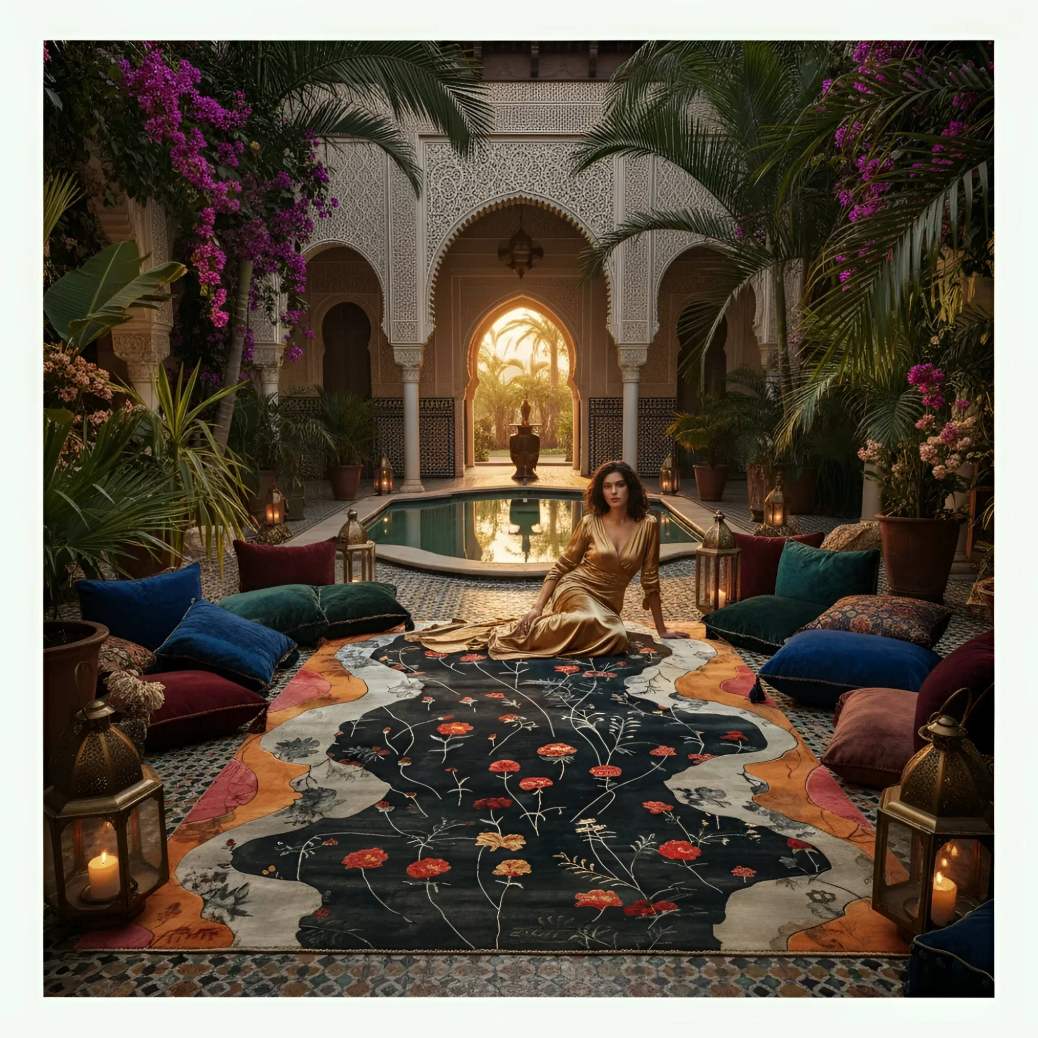 Garden Gate Tapestry Hand Tufted Rug - Image 3