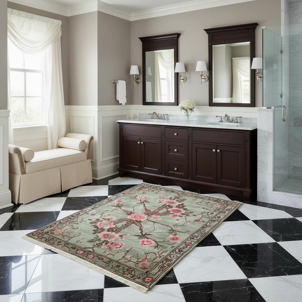 Garden of Serein Knotted Wool Rug - Image 3