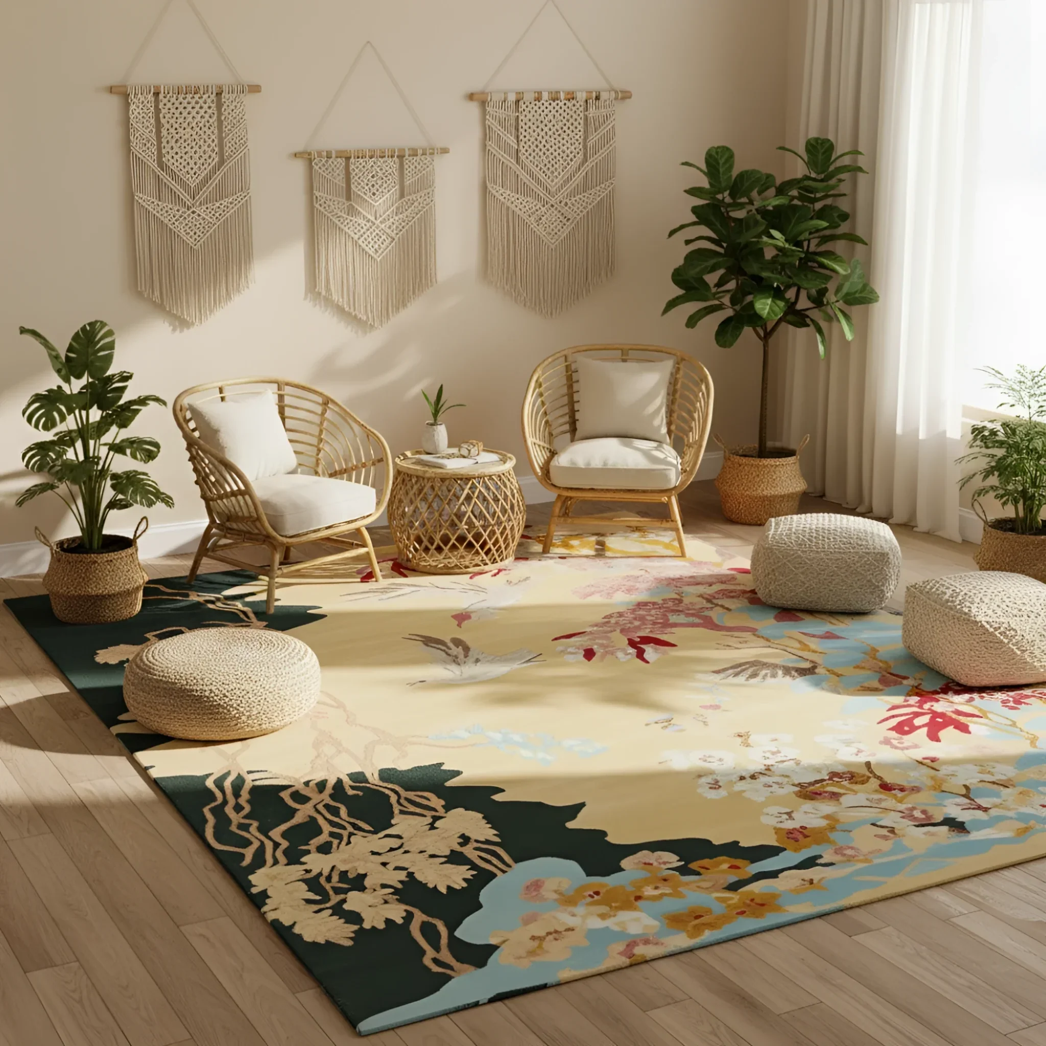 Garden of Serenity Hand Tufted Rug - Image 2