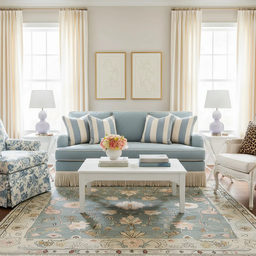 Garden Serenity Knotted Wool Rug - Image 2