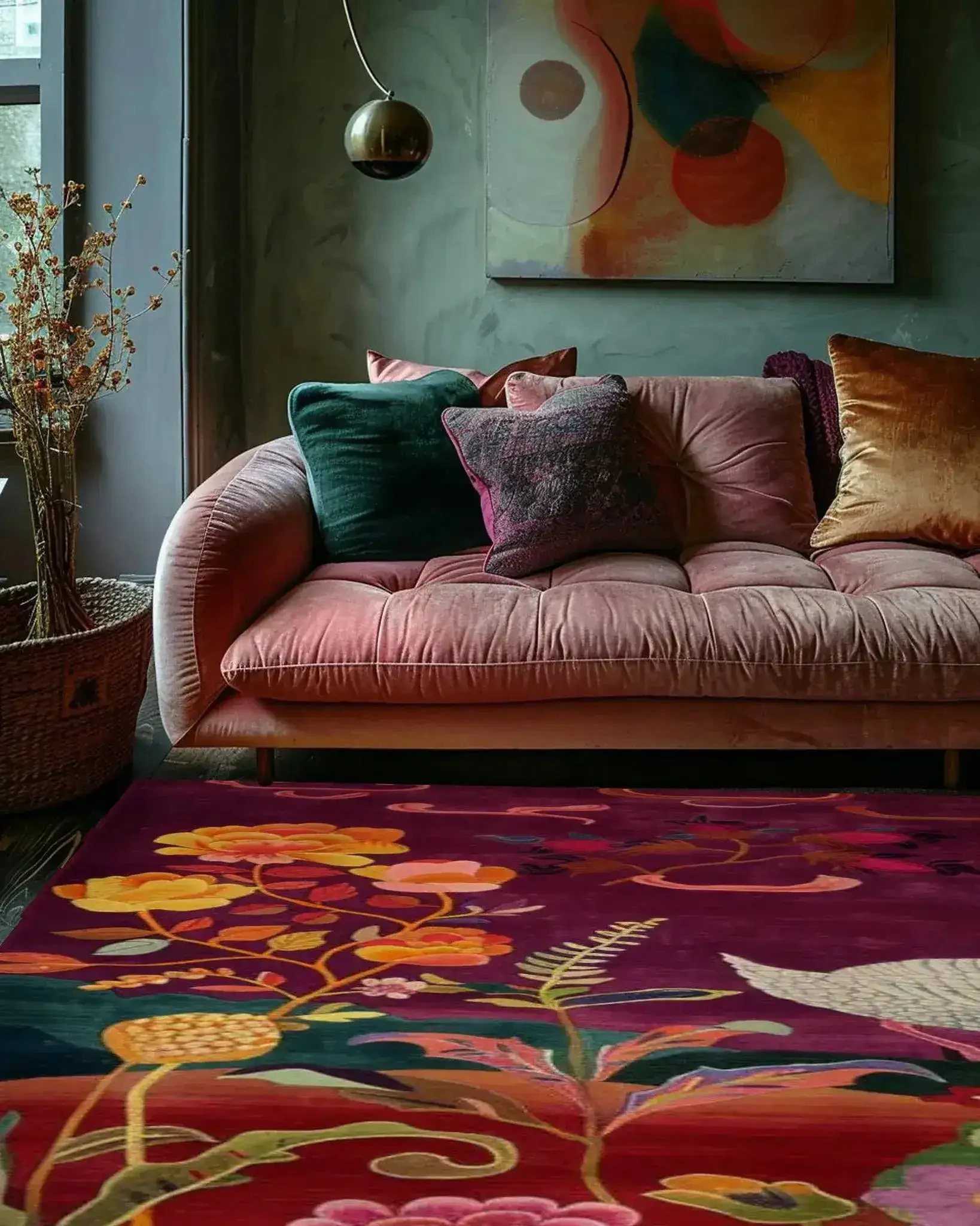 Garden Serenity Wool Hand Knotted Area Rug - Image 6