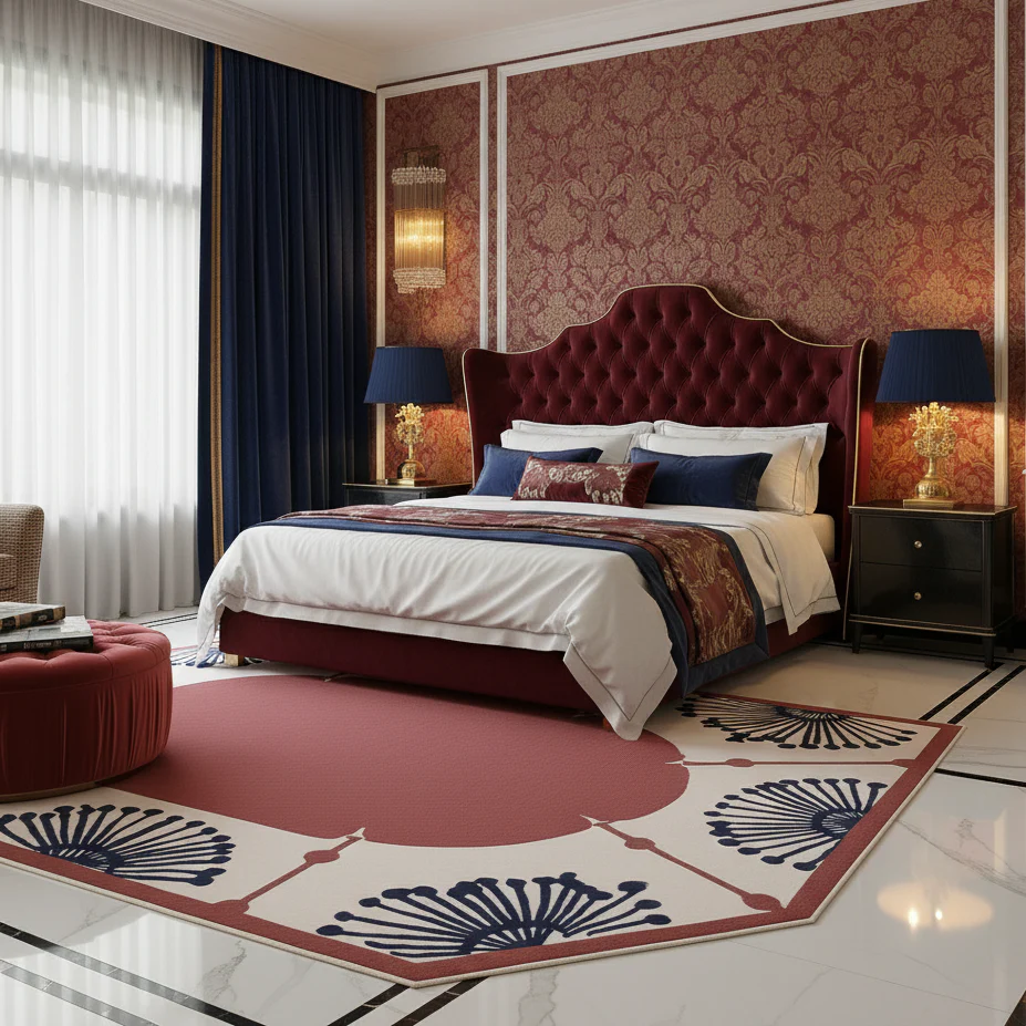Geo Bloom Medallion Hand Tufted Rug - Image 3