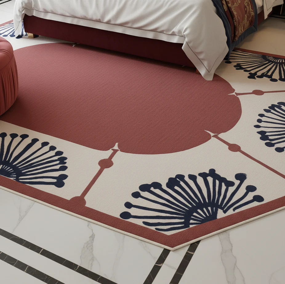 Geo Bloom Medallion Hand Tufted Rug - Image 5