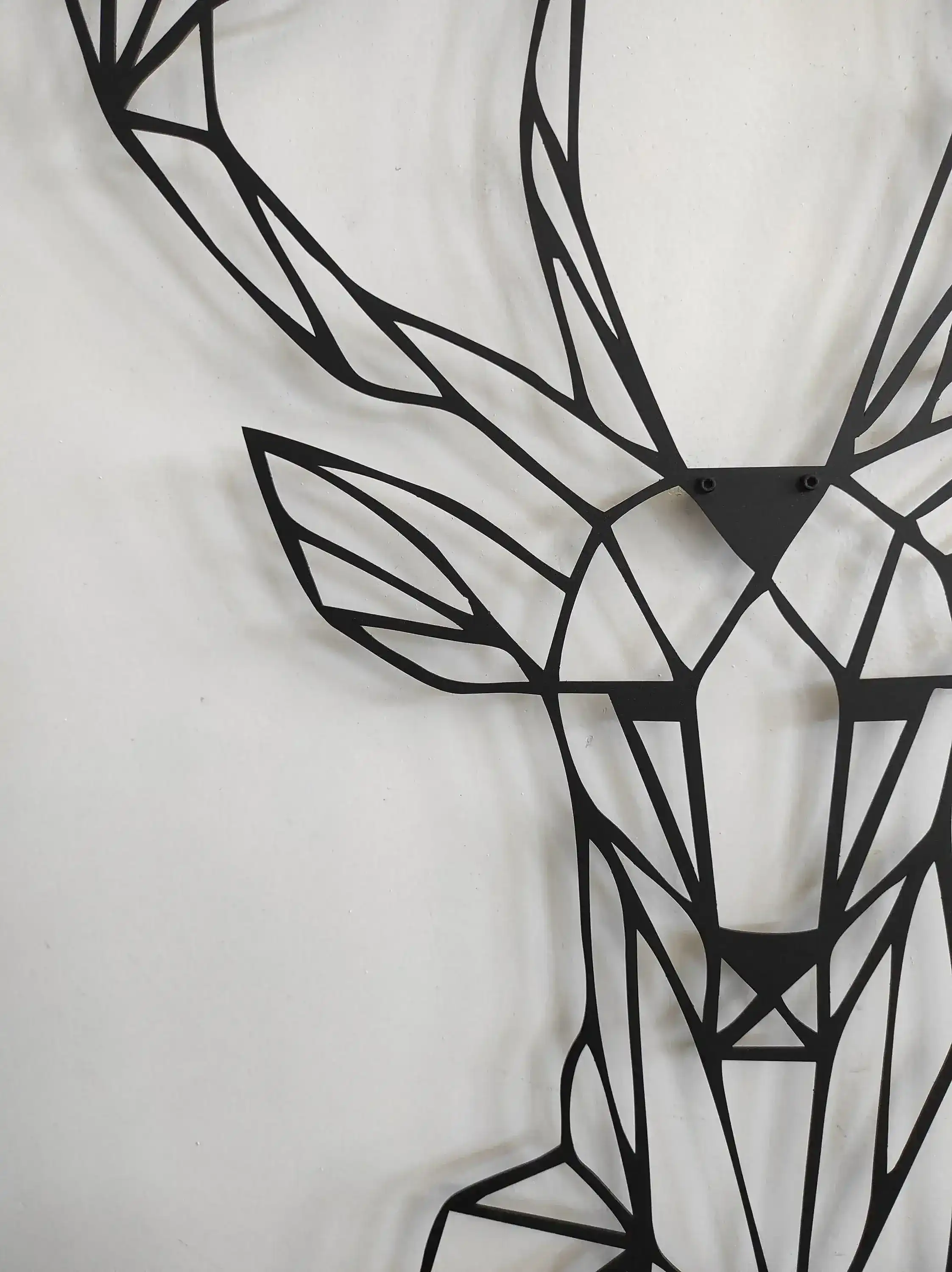 Geometric Deer Head Metal Wall Art - Image 10