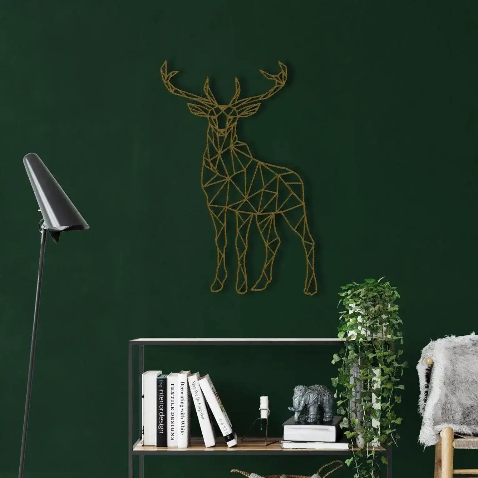 Geometric Deer Metal Art - Image 3