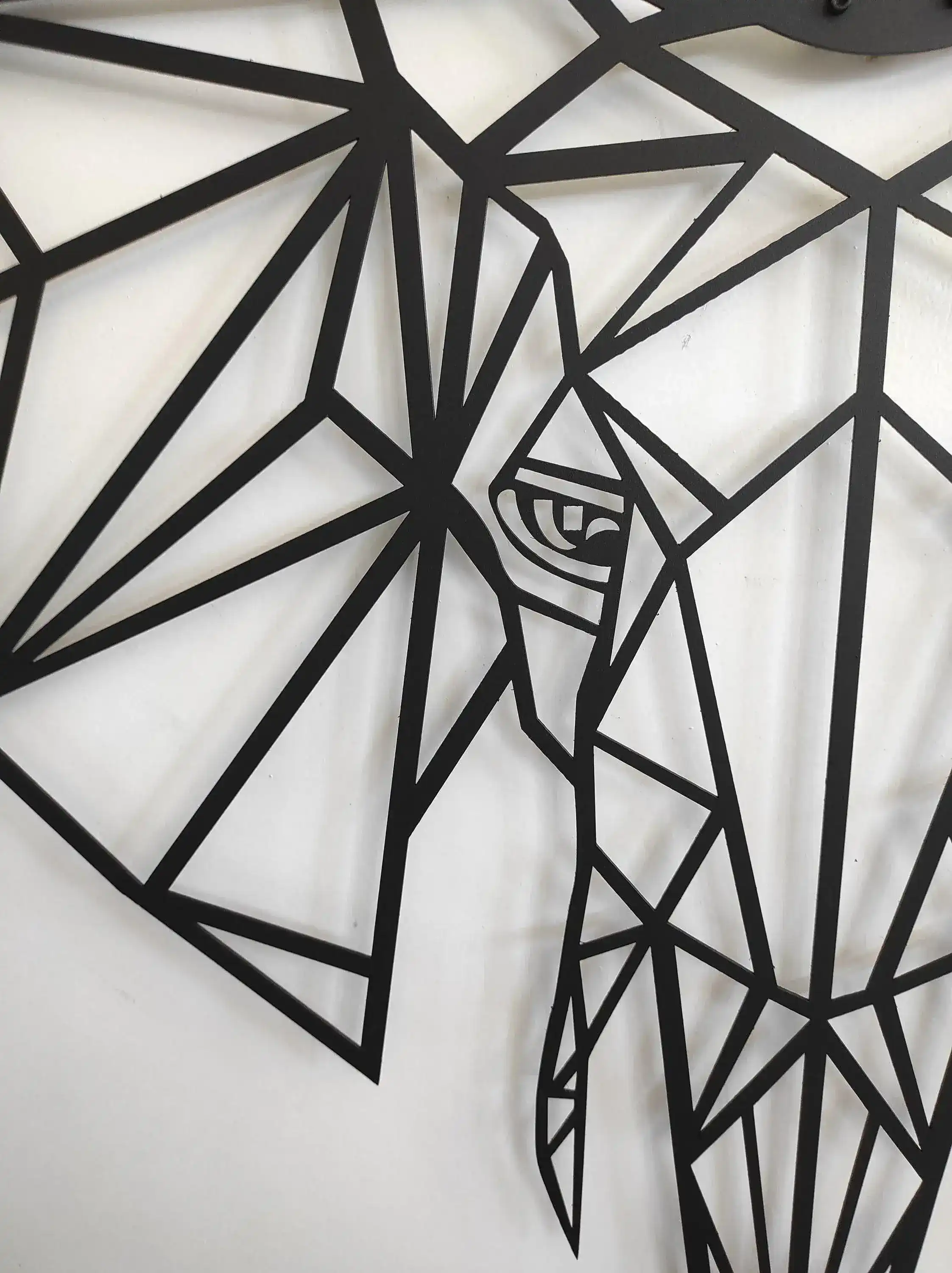 Geometric Elephant Head Metal Wall Art - Image 10