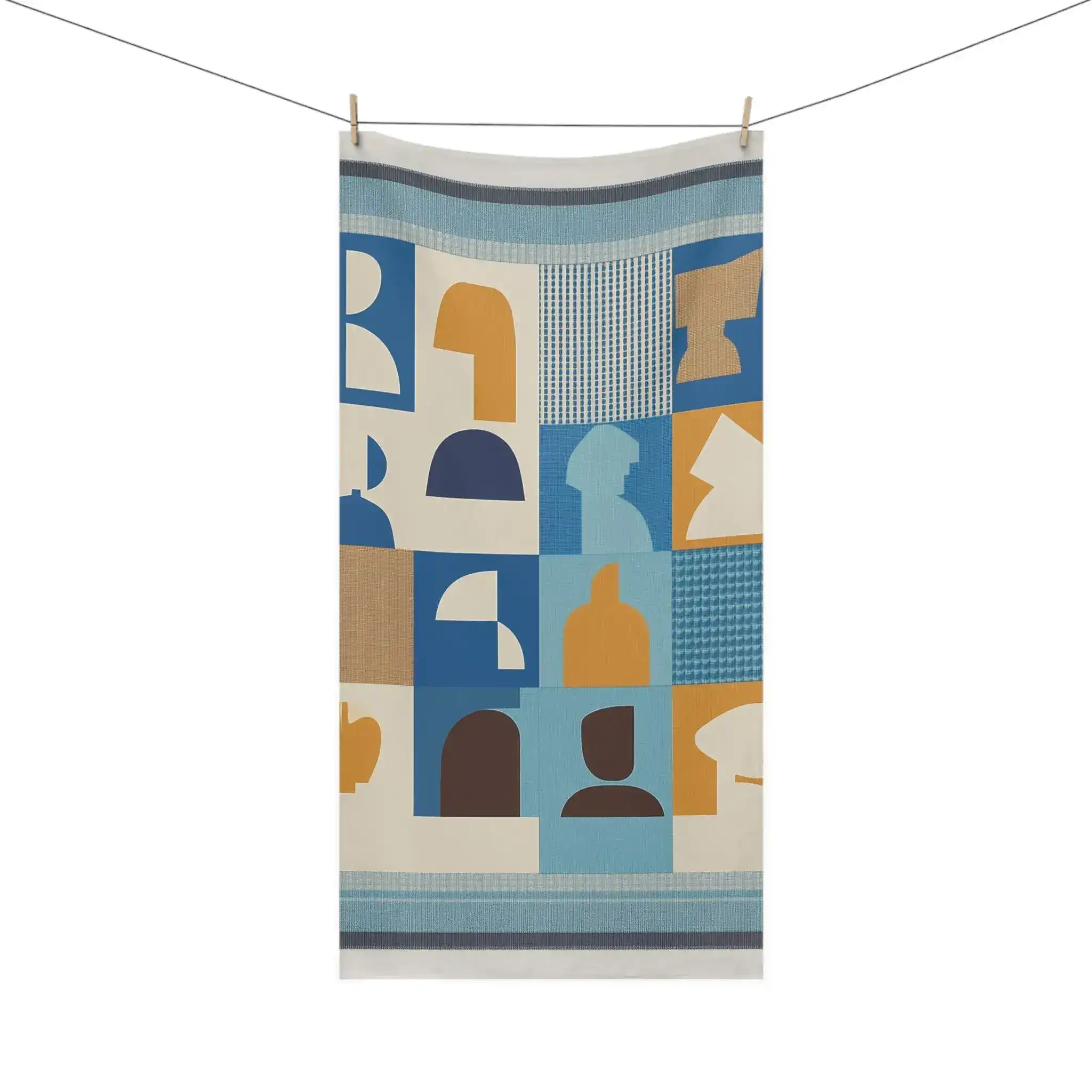 Geometric Faces Bath Towel - Image 2