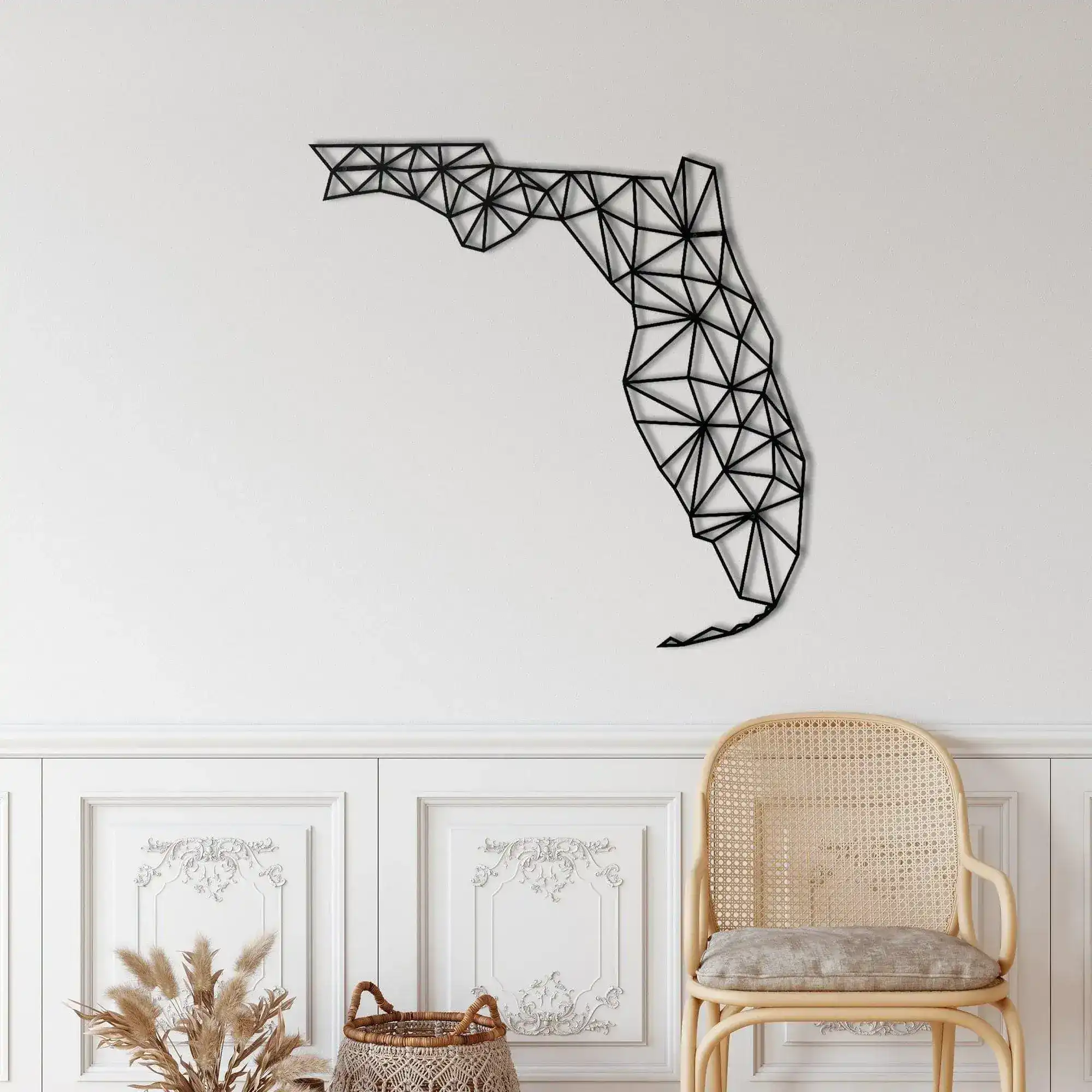 Geometric Florida Map Metal Wall Decor - Image 7