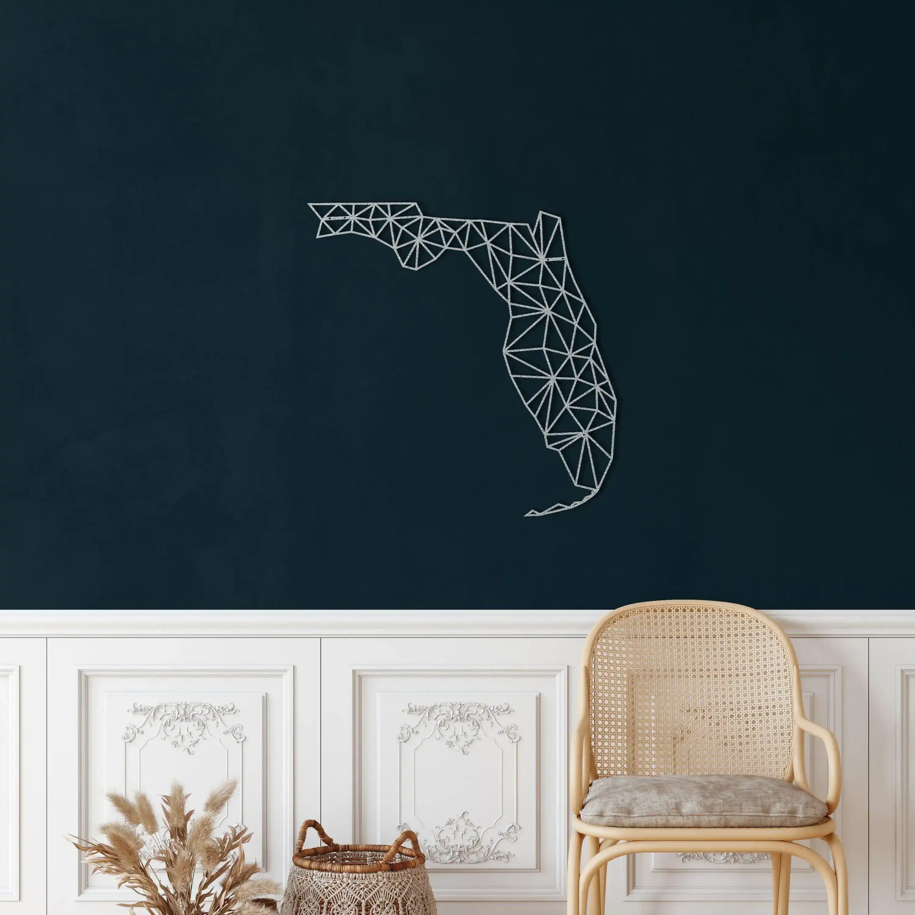 Geometric Florida Map Metal Wall Decor - Image 9