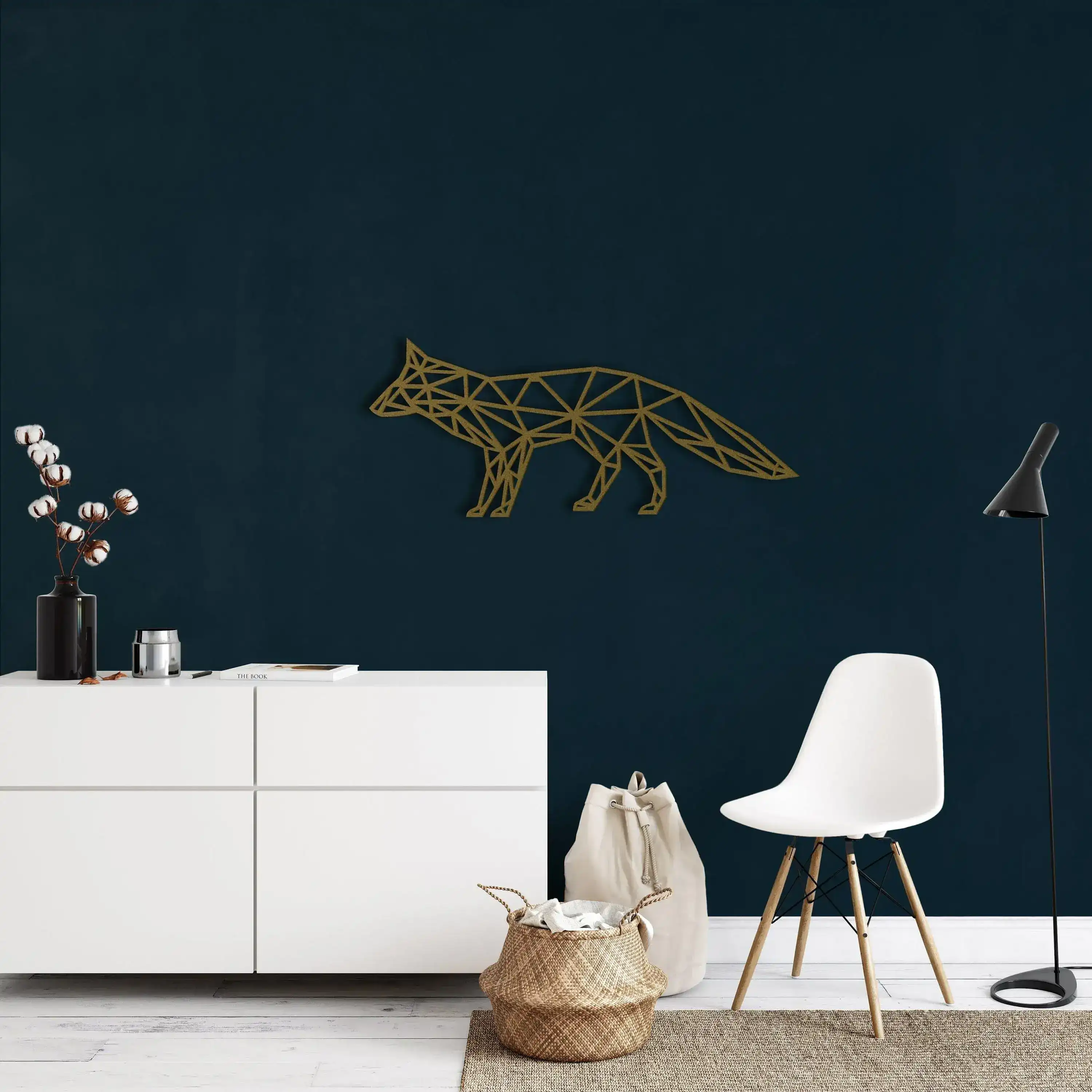Geometric Fox Metal Wall Art - Image 15