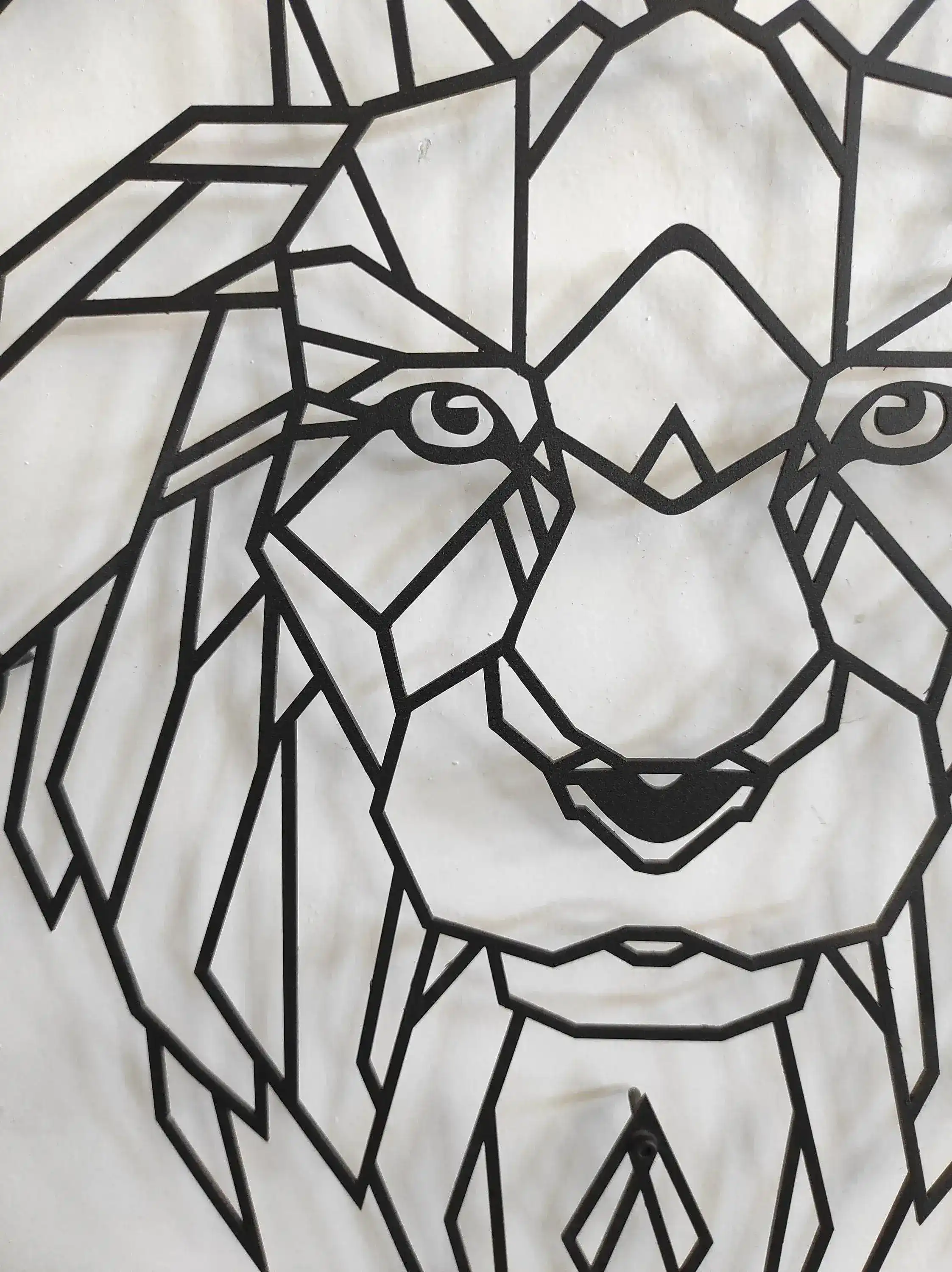 Geometric Lion Head Metal Wall Decor - Image 10