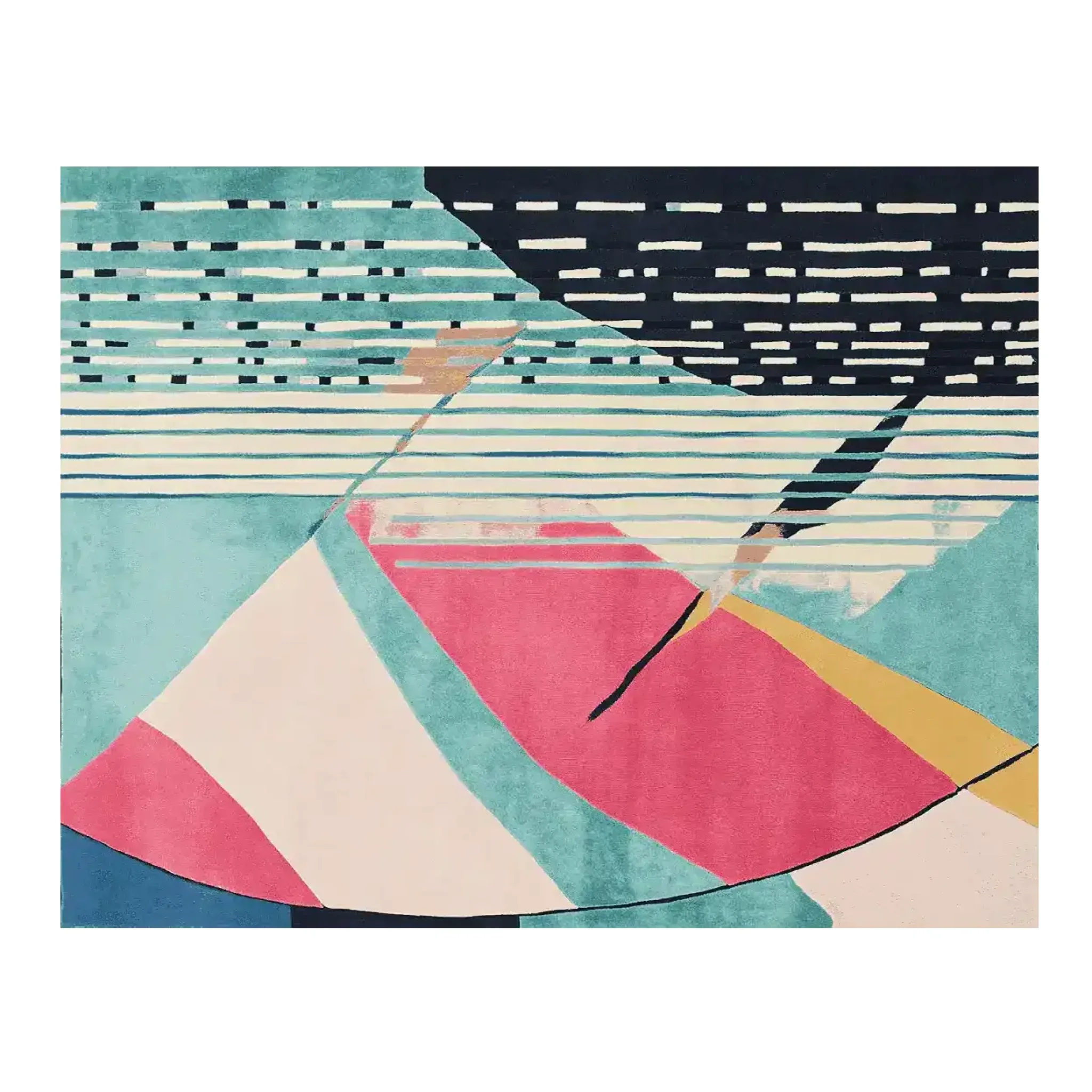 Geometric Noise Pattern Hand Tufted Rug - Image 3
