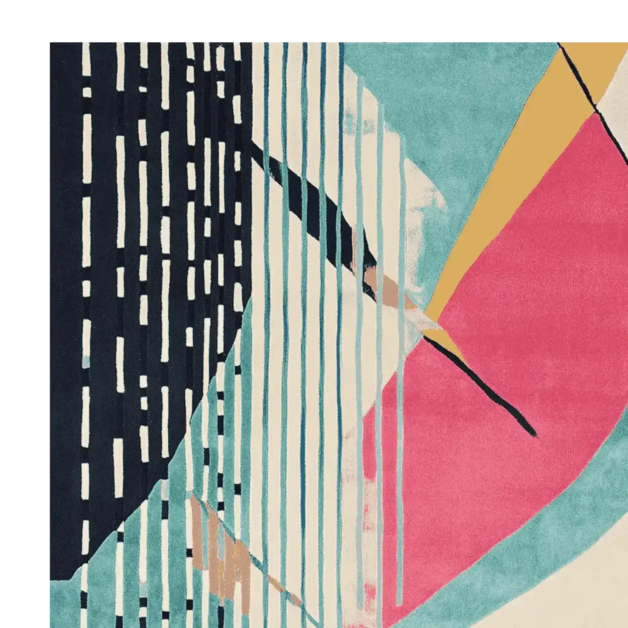 Geometric Noise Pattern Hand Tufted Rug - Image 4