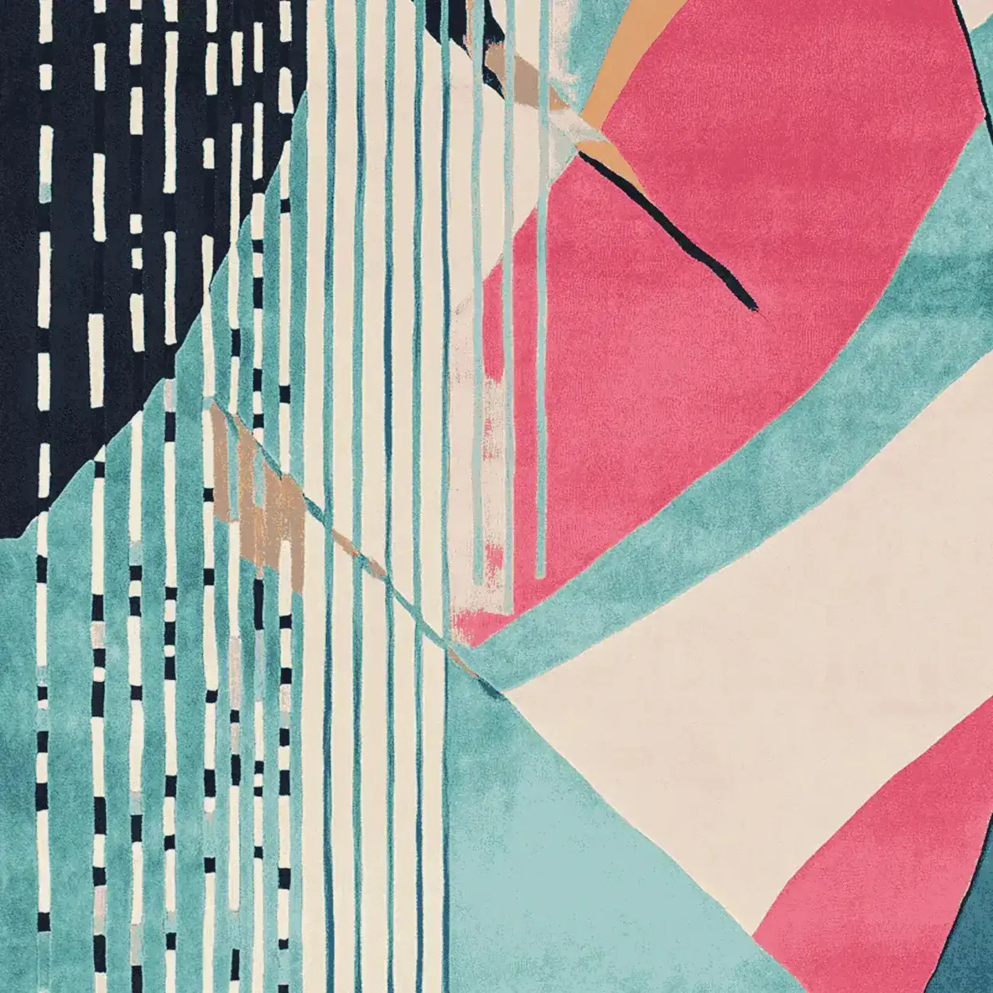 Geometric Noise Pattern Hand Tufted Rug - Image 5