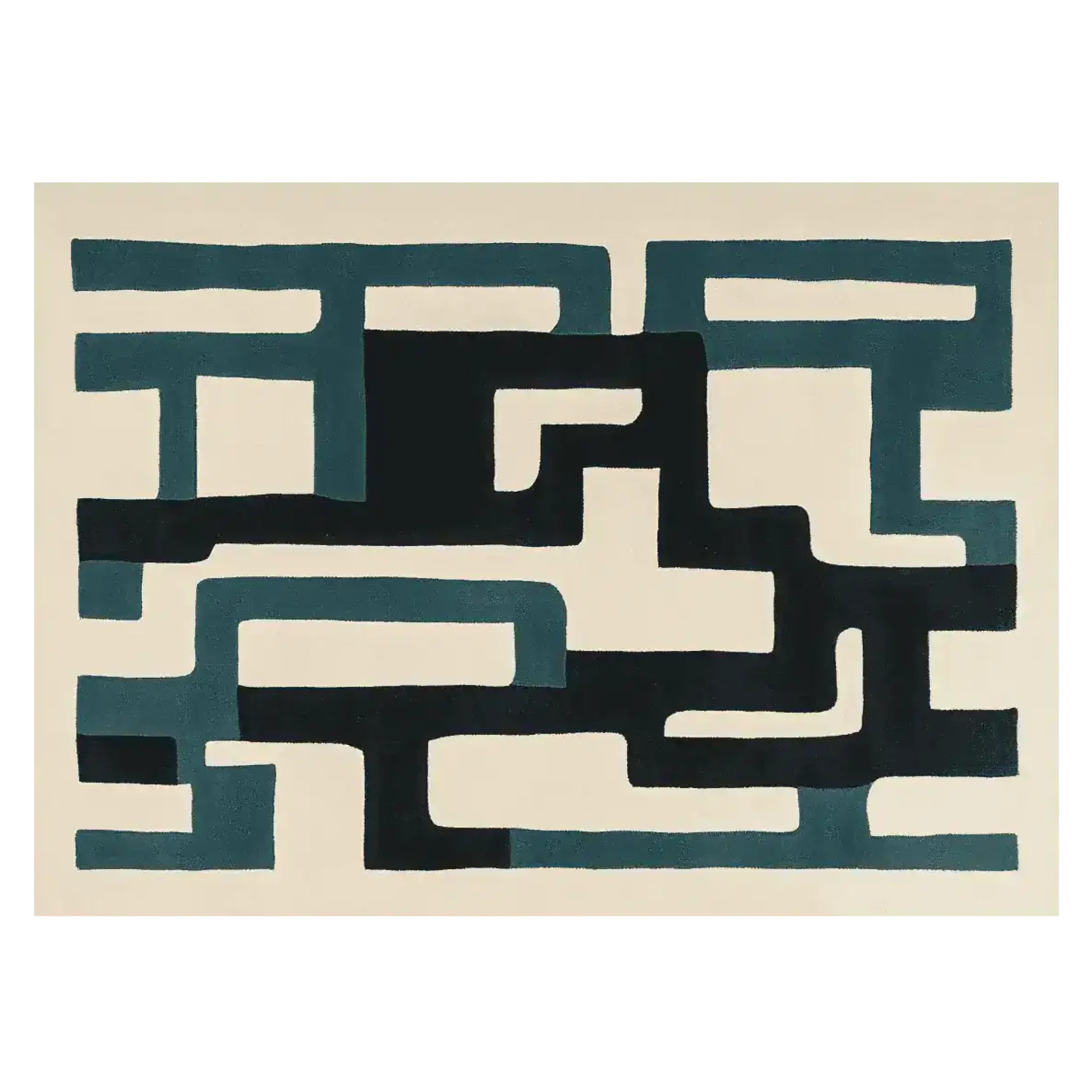 Geometric Rhythm Flow Hand Tufted Rug - Image 3