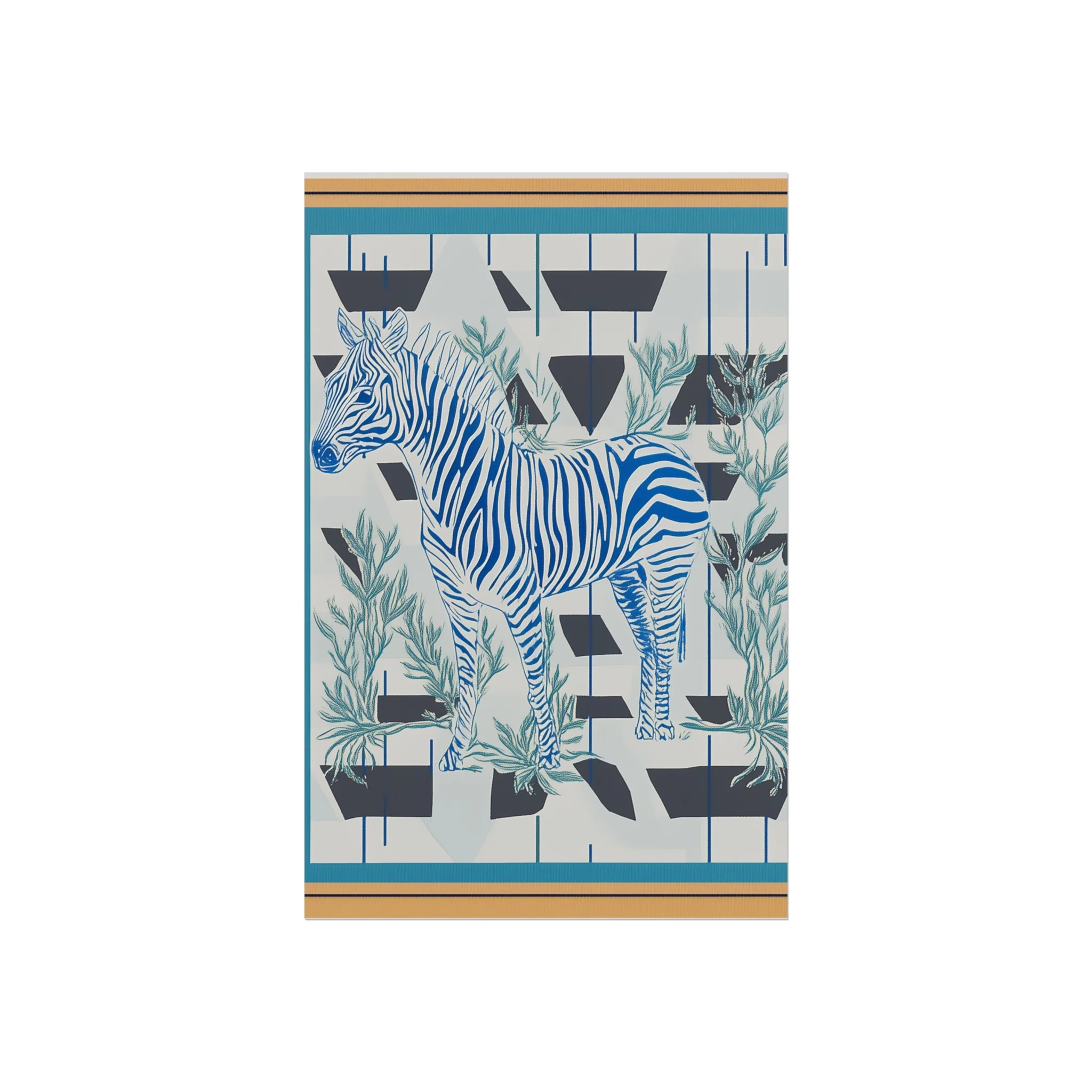 Geometric Safari Zebra Fine Art Poster - Image 12