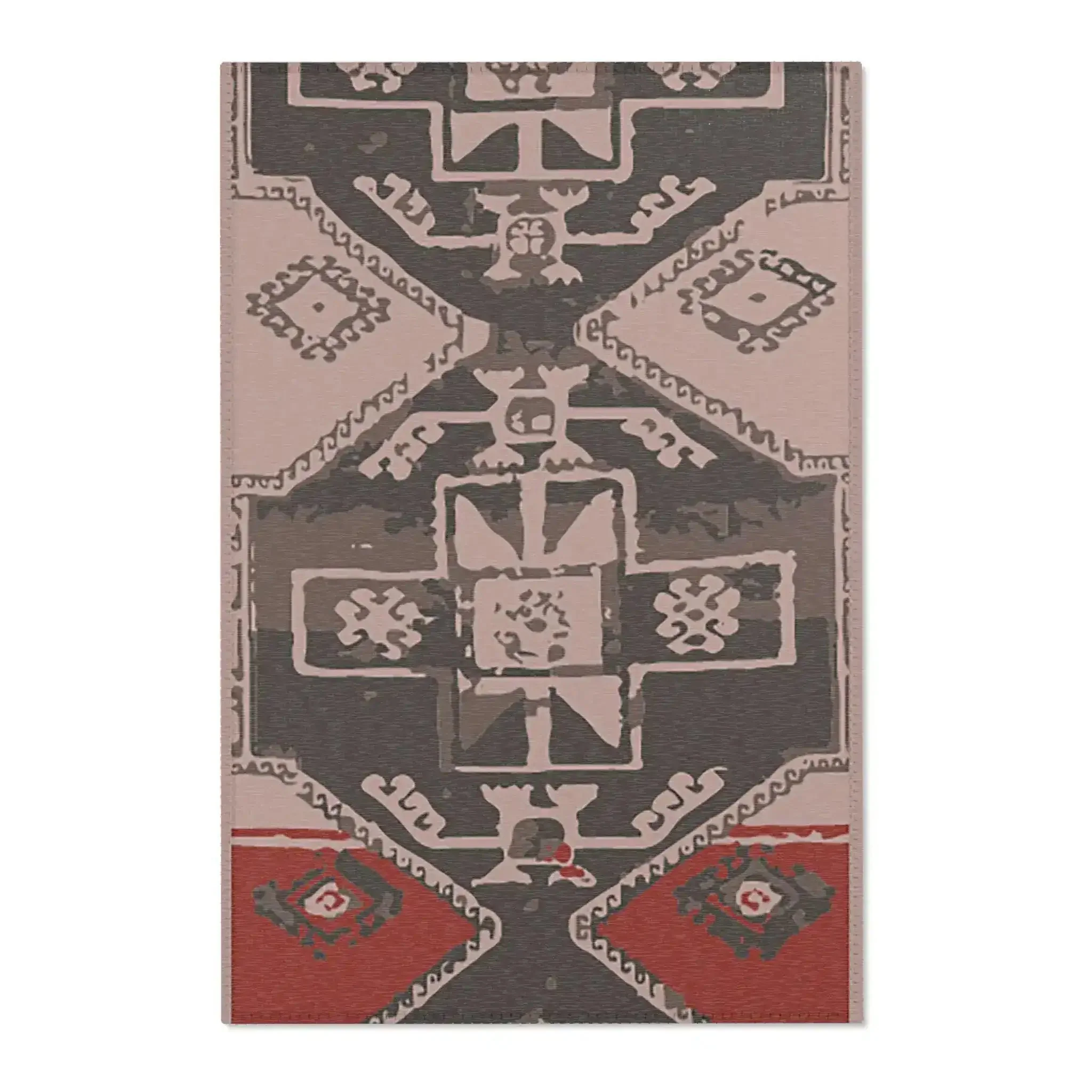 Geometric Tribal Medallion Accent Rug - Image 2