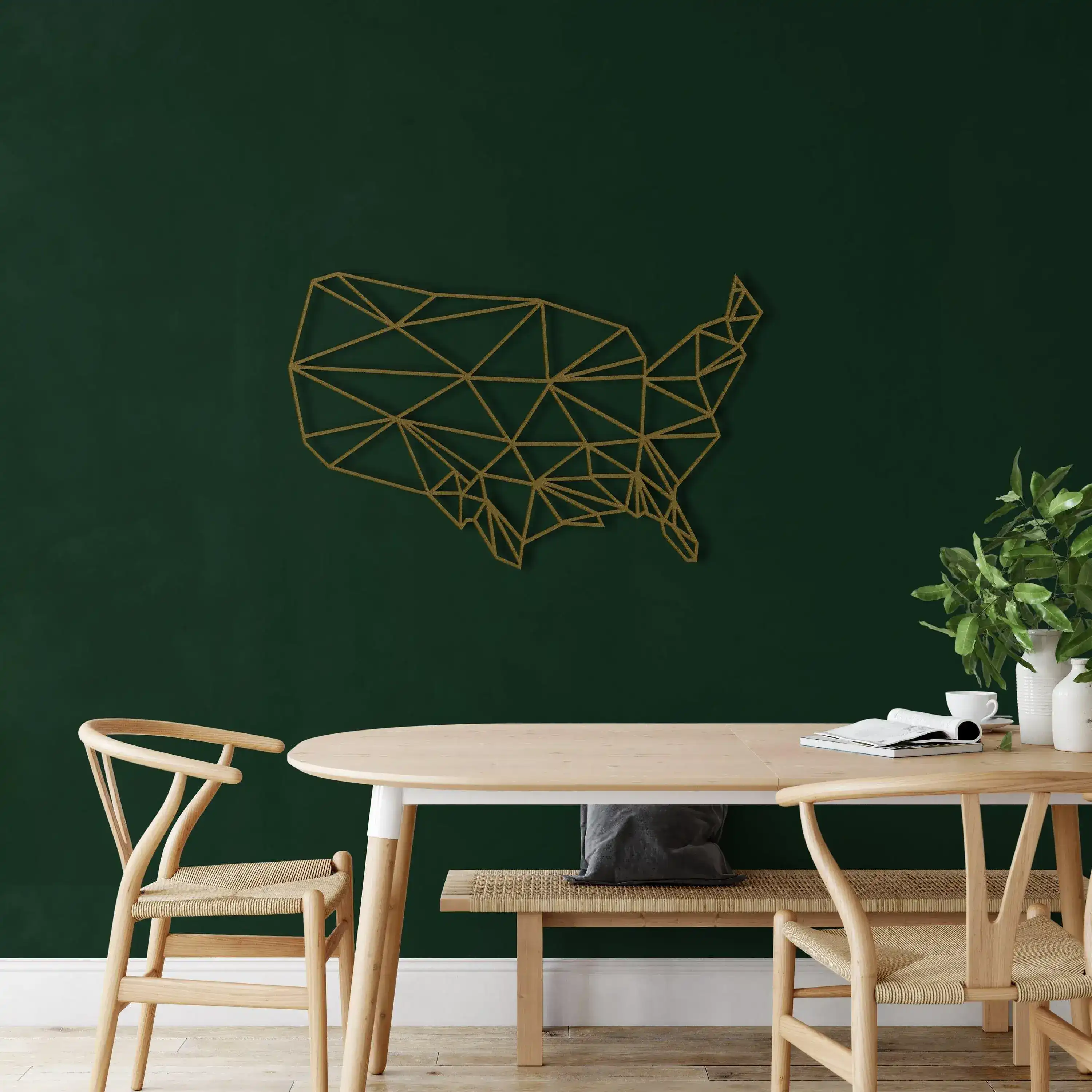 Geometric USA Map Metal Wall Art - Image 11