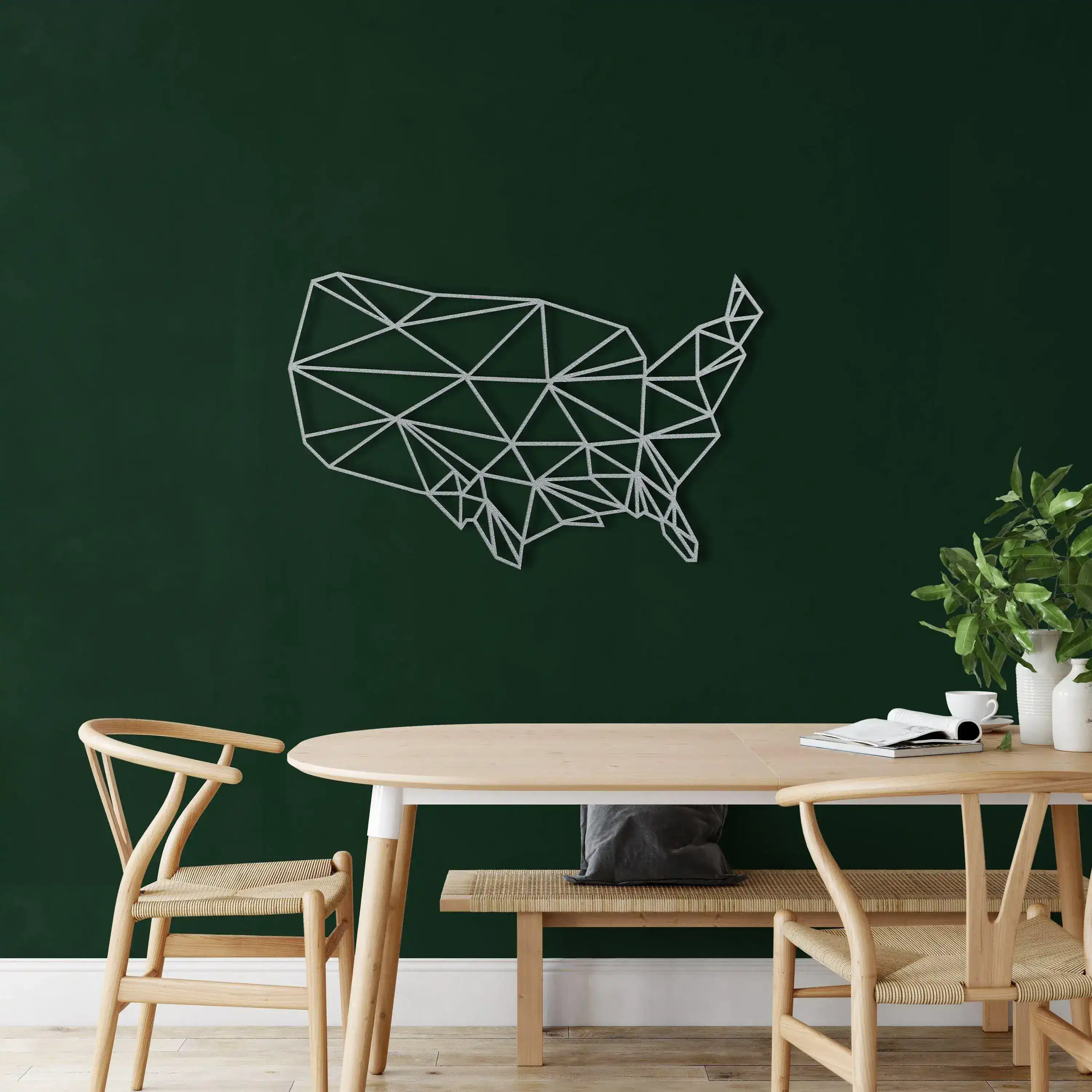 Geometric USA Map Metal Wall Art - Image 9