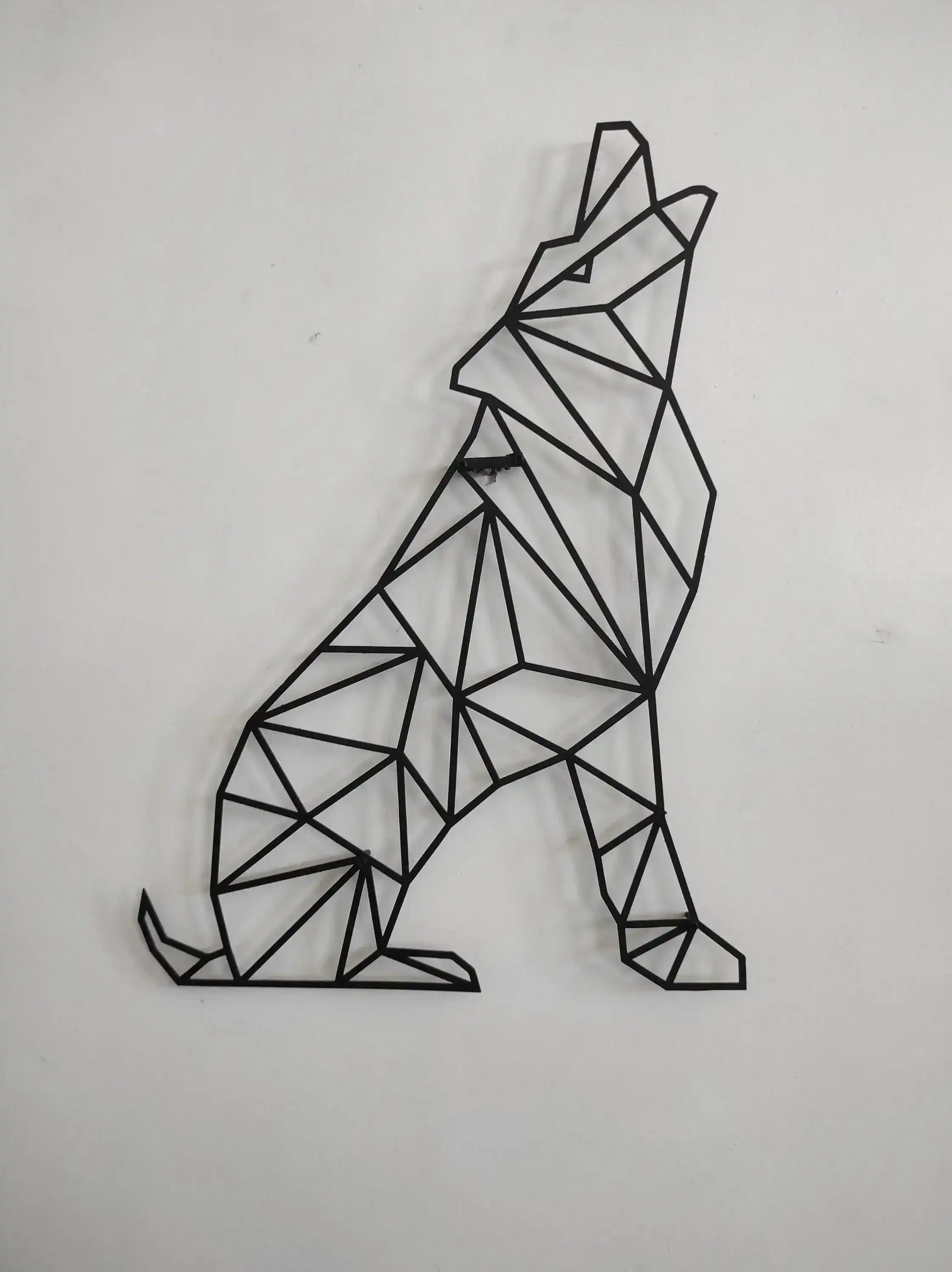 Geometric Wolf Metal Wall Decor - Image 9