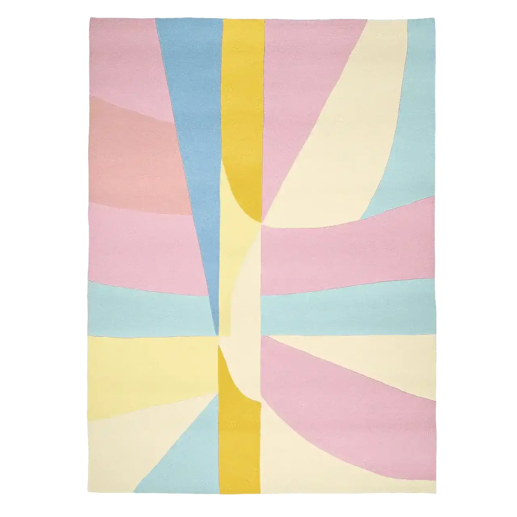 Geometry in Pastel Light Hand Tufted Rug