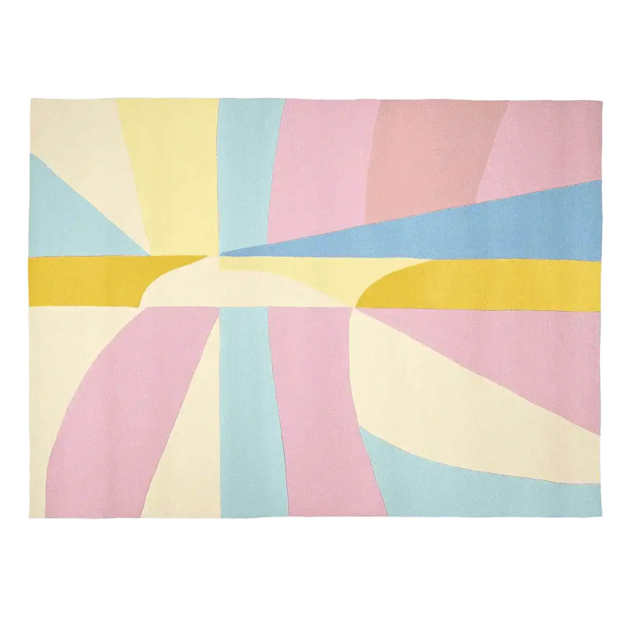 Geometry in Pastel Light Hand Tufted Rug - Image 5