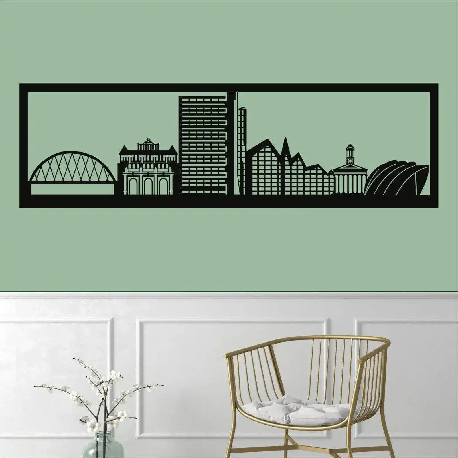 Glasgow Skyline Metal Wall Art - Image 2