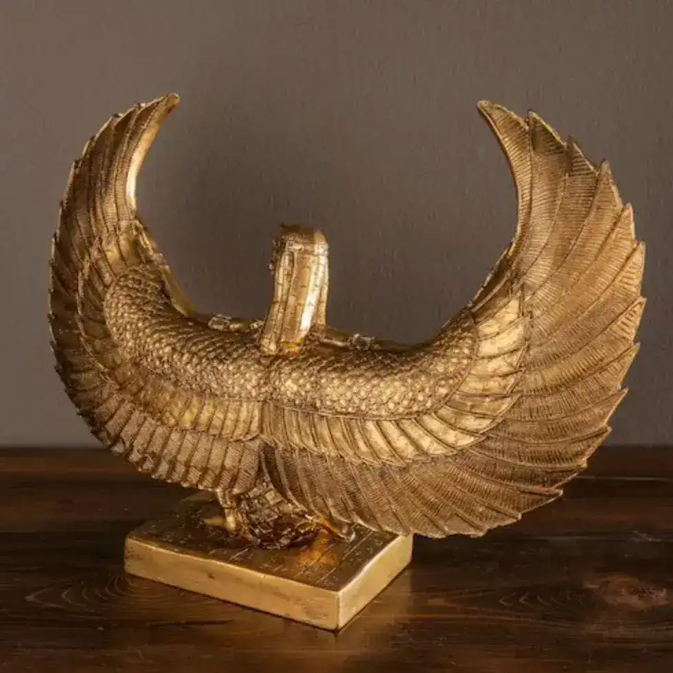 Gold Egyptian Goddess Isis Sculpture - Image 4