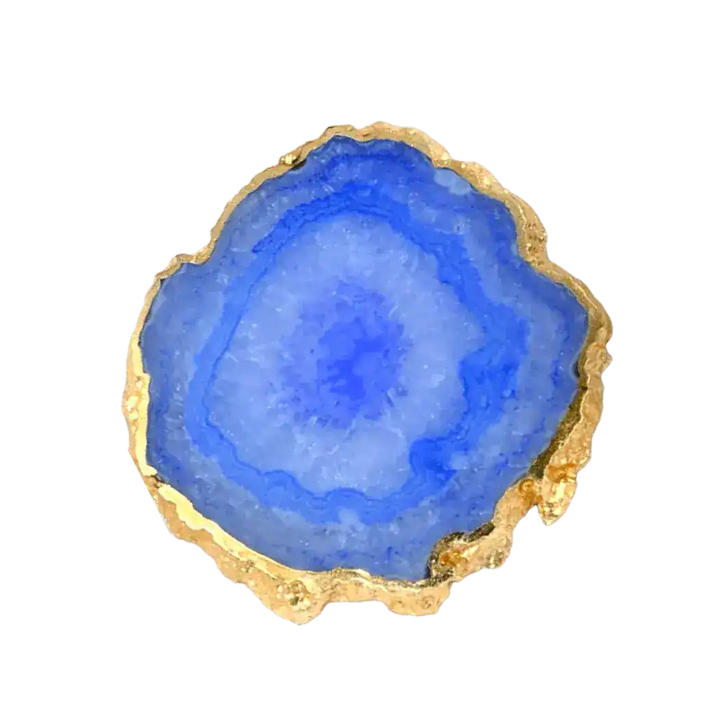Gold Plated Agate Coaster Set - Image 3