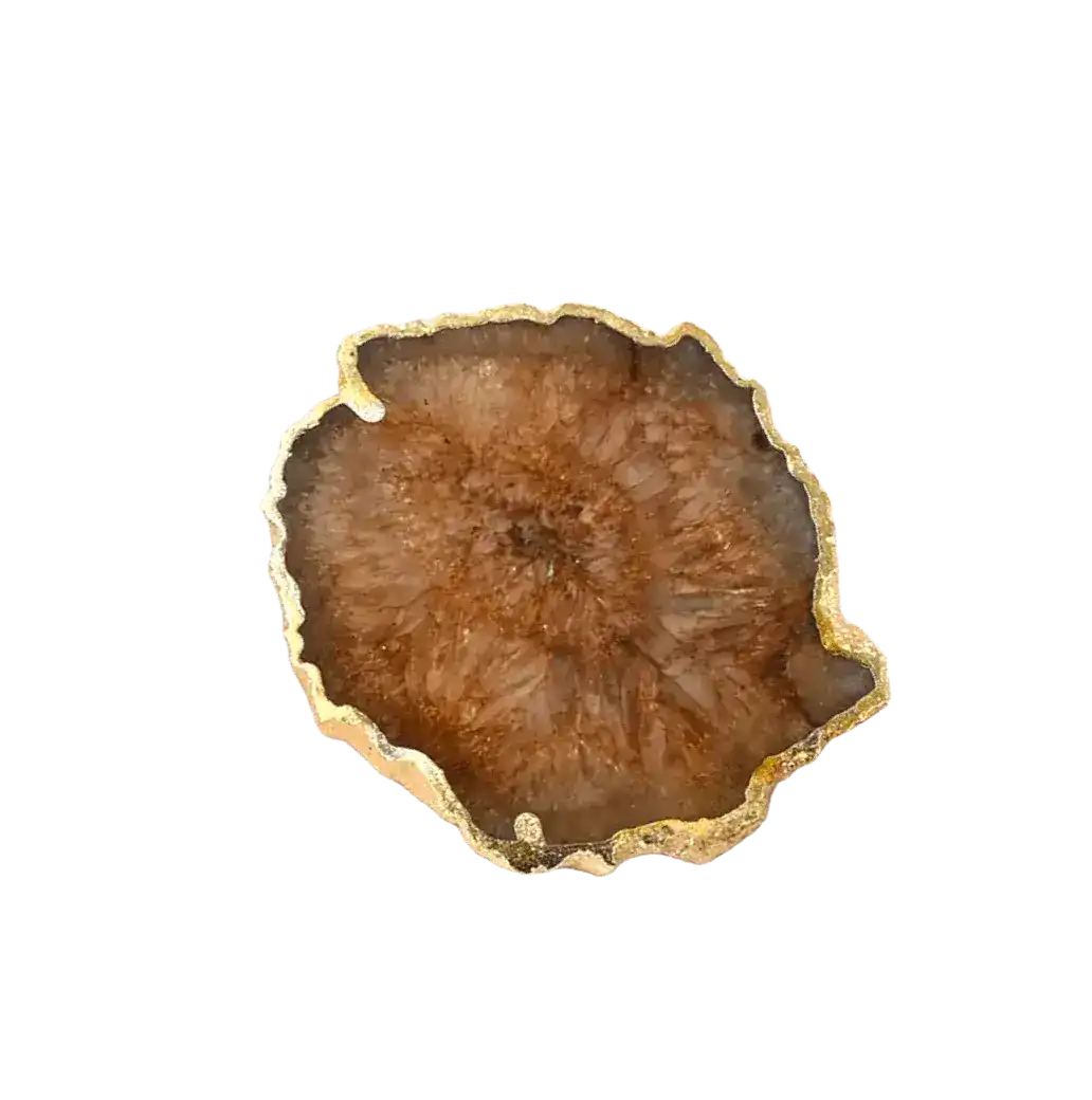 Gold Plated Agate Coaster Set - Image 5